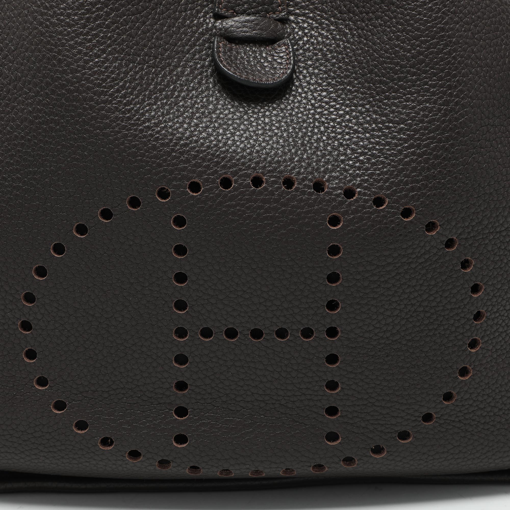 Hermes Brown Leather Evelyne III GM Bag