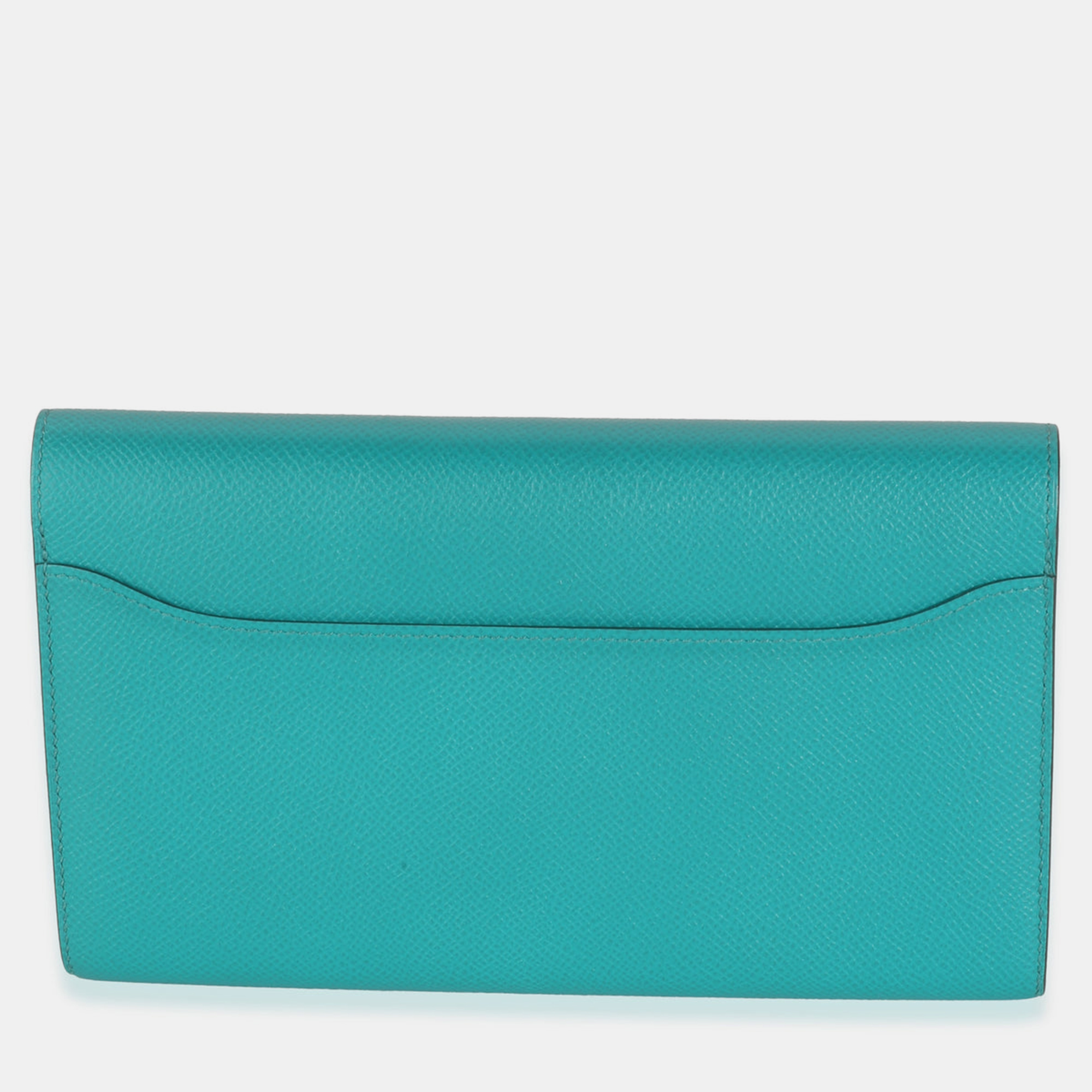 Hermes Bleu Paon Epsom Constance Long Wallet