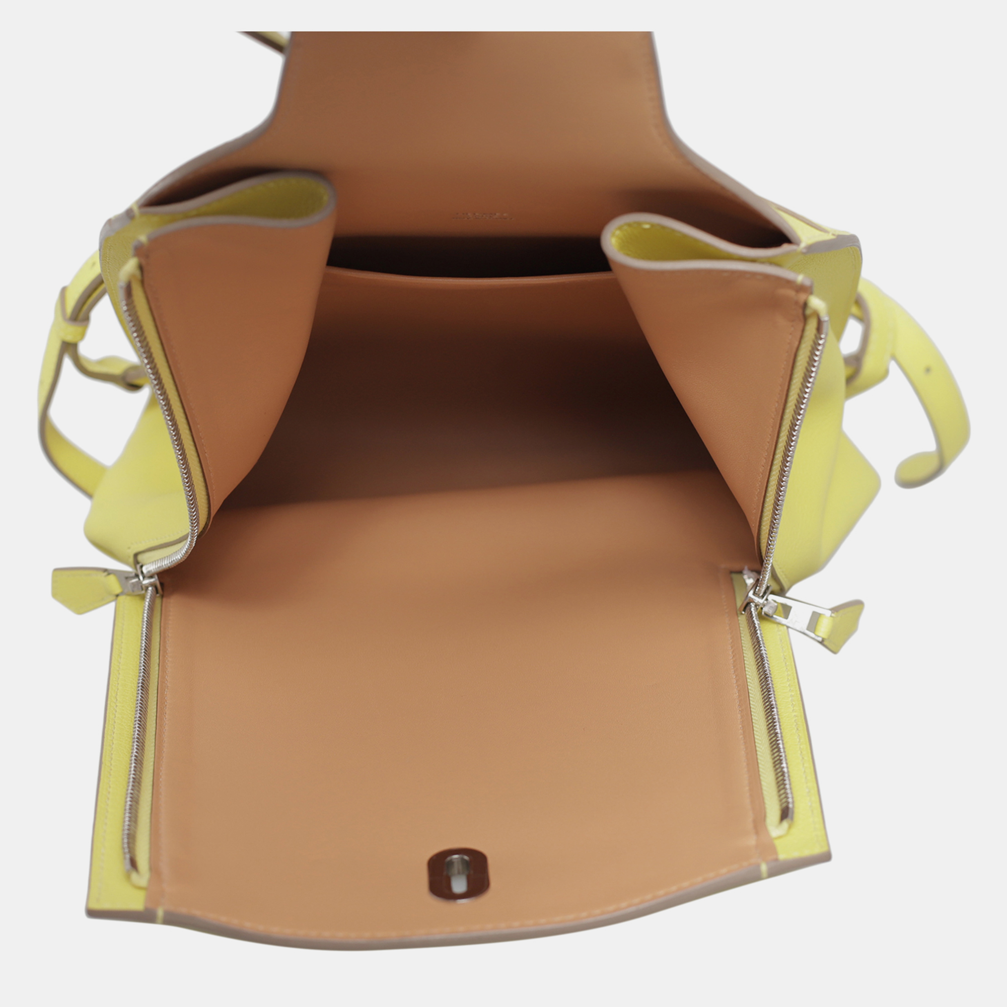 Hermes Lime Evercolor Leather GR24 Backpack