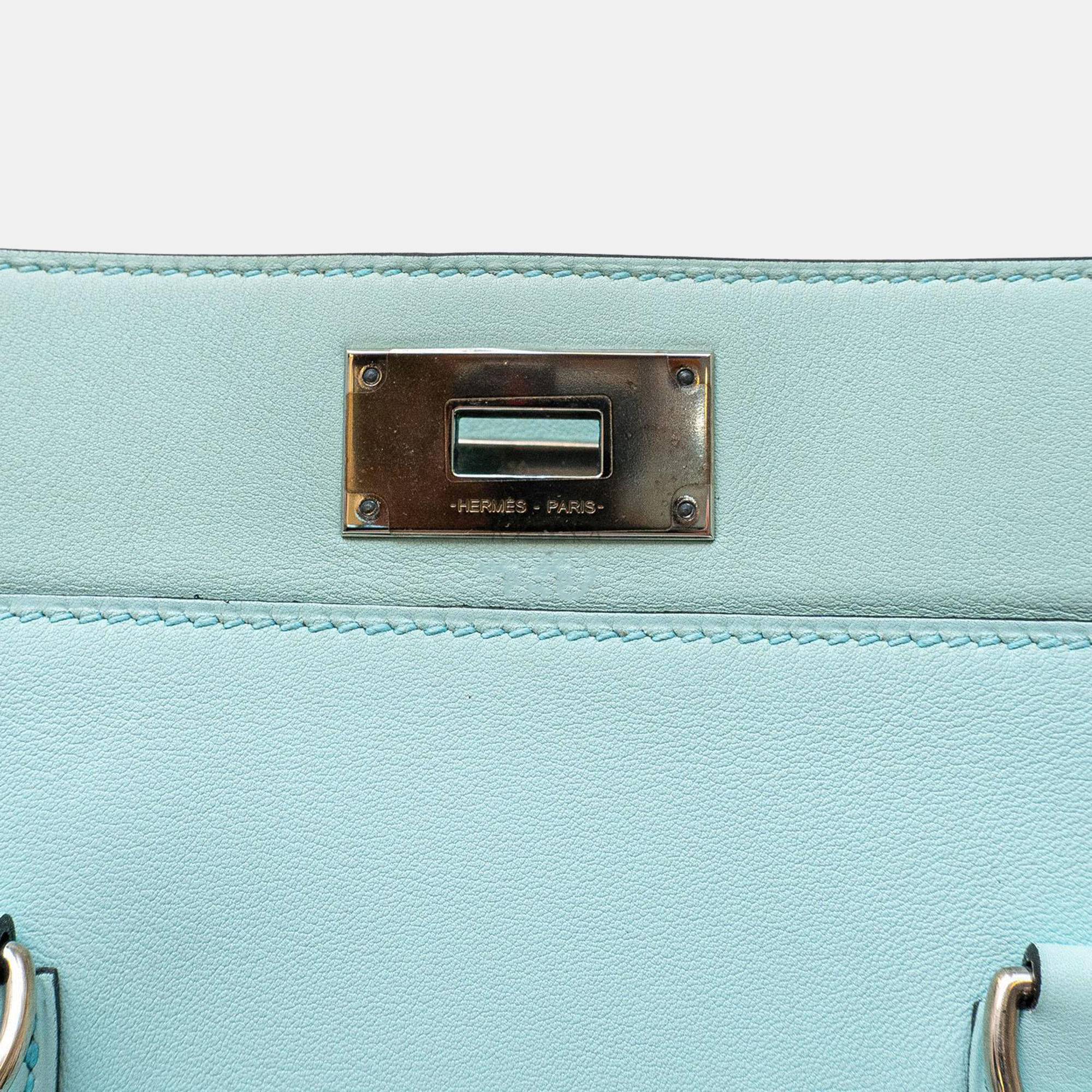 Hermes Bleu Atoll Toolbox 20 Bag