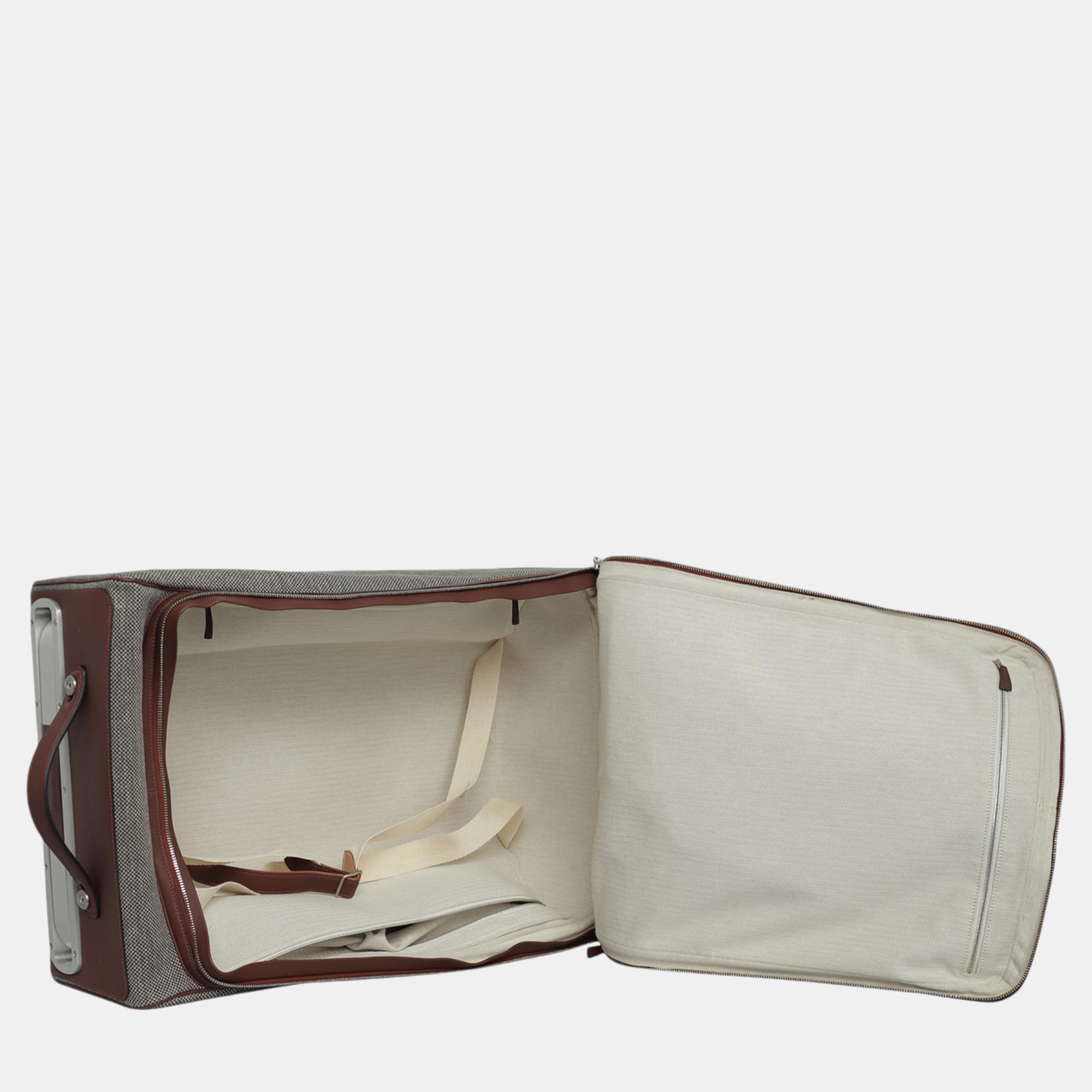 Hermes Grey/Brown Caleche Express Luggage