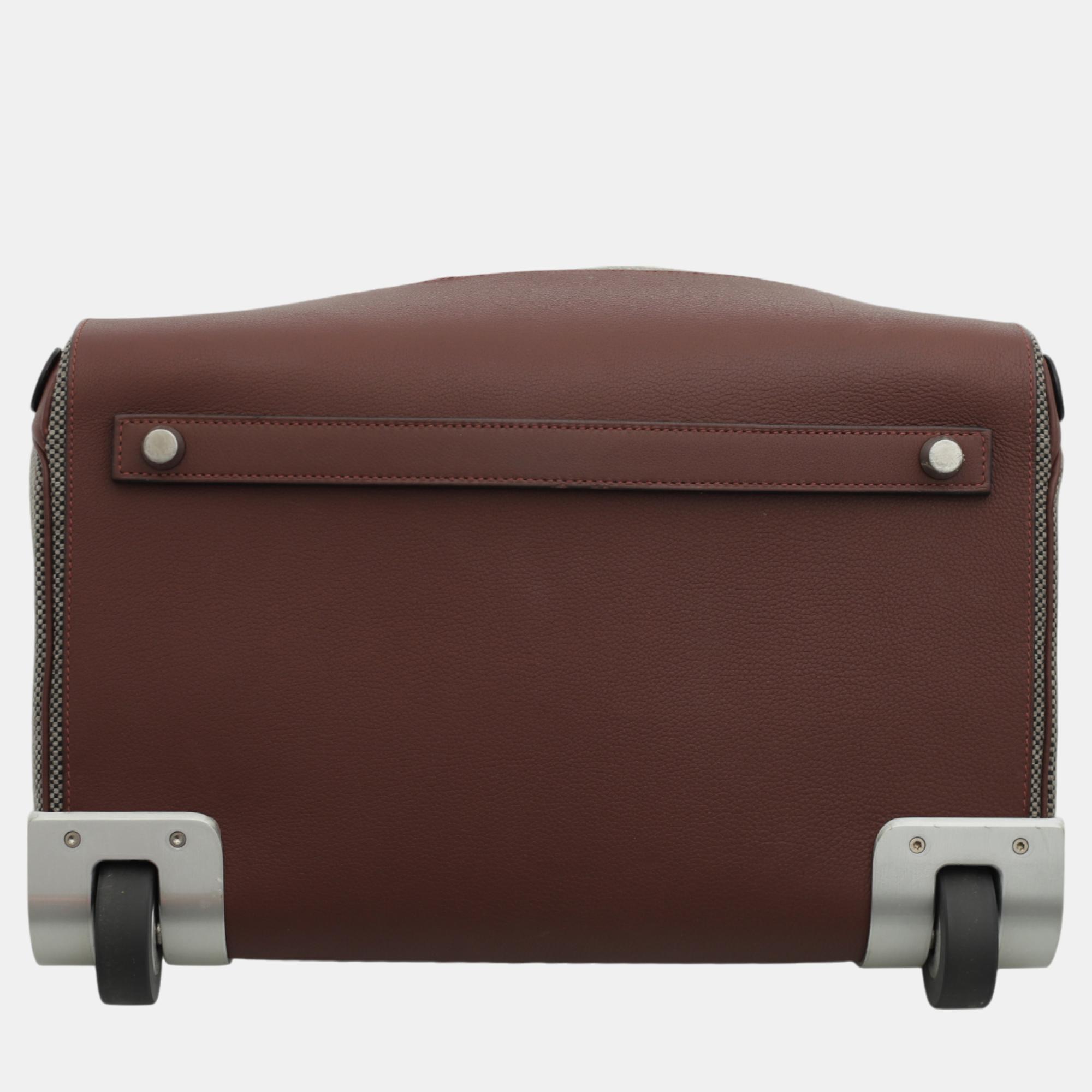 Hermes Grey/Brown Caleche Express Luggage