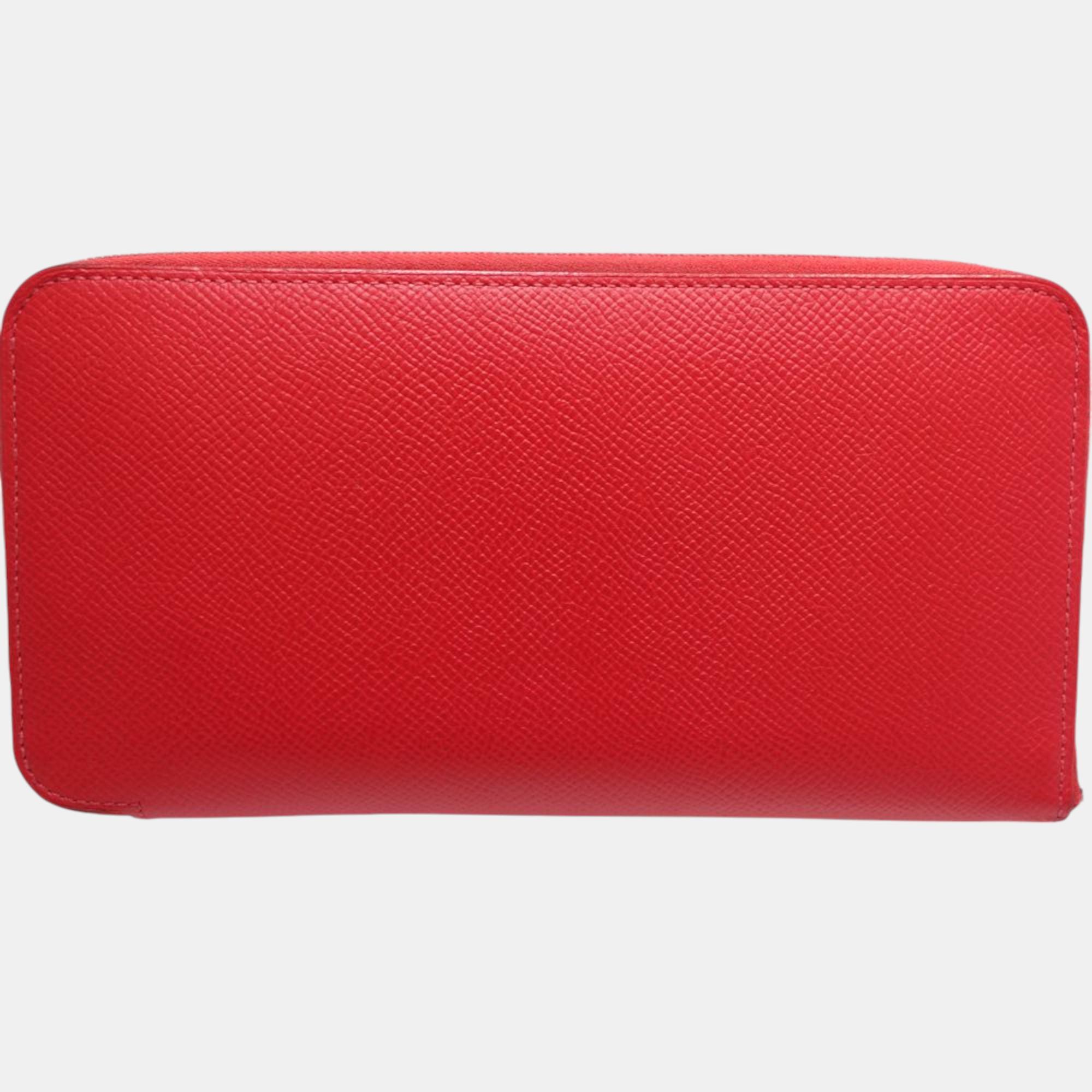 Hermes Azap Long Silk'in Wallet Red