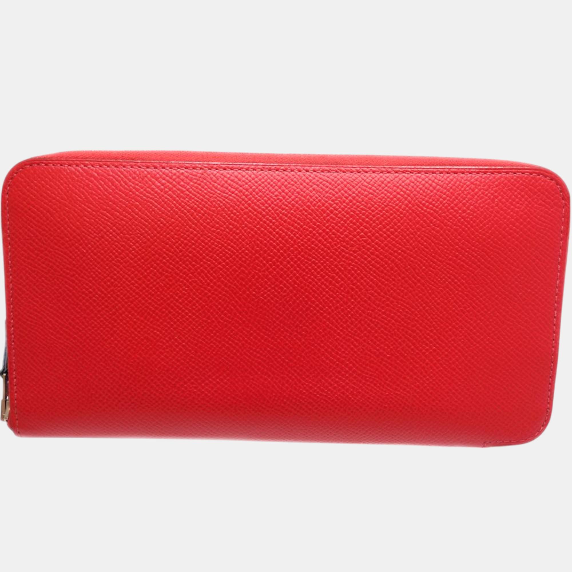 Hermes Azap Long Silk'in Wallet Red