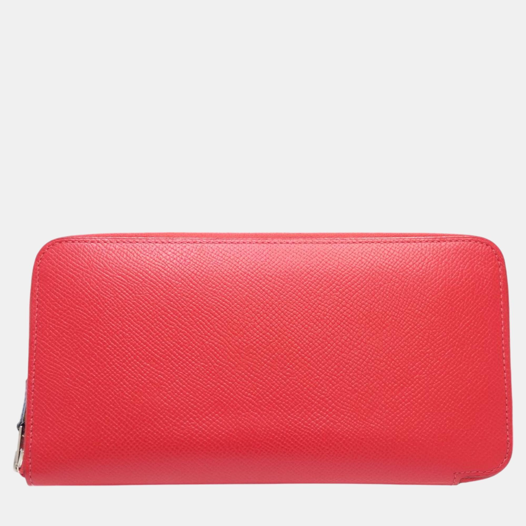 Hermes Azap Long Silk'in Wallet Red