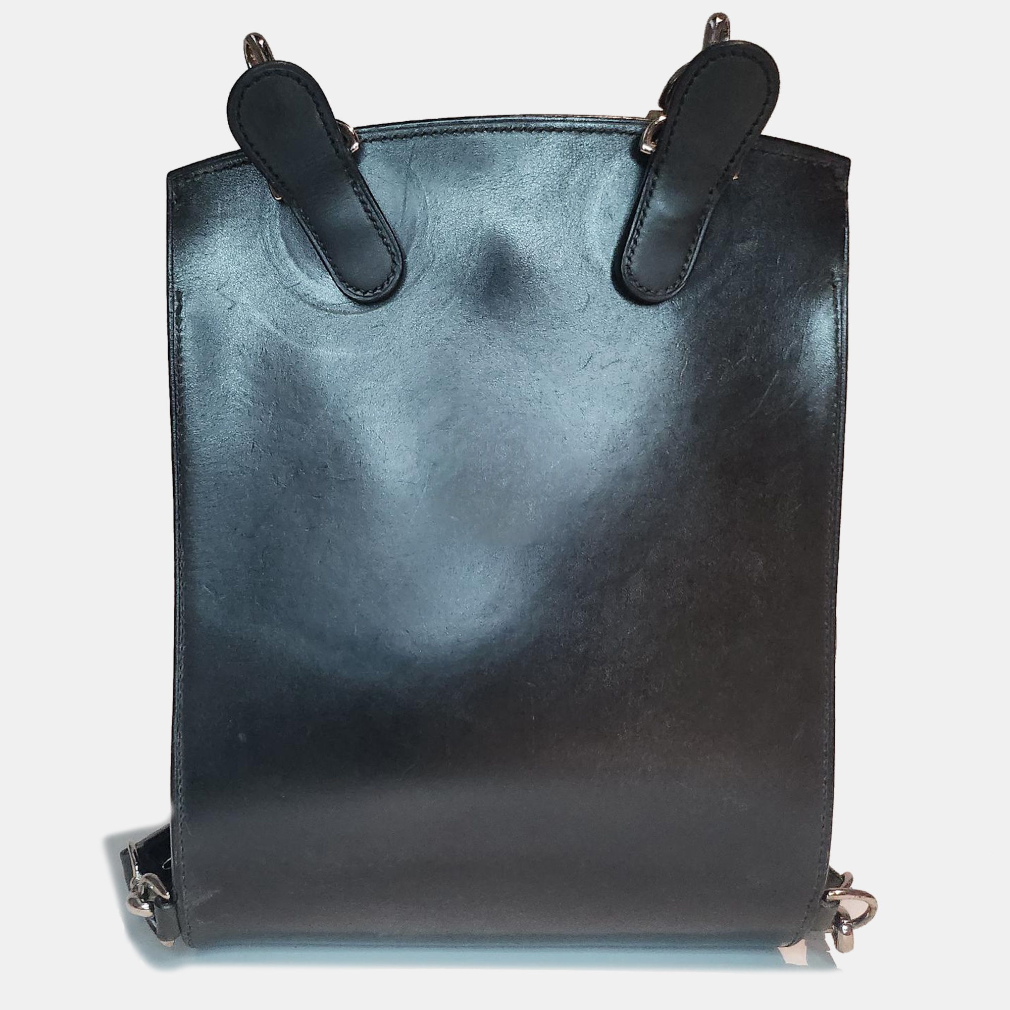 Hermes Black Sacoche Pour Selle Backpack