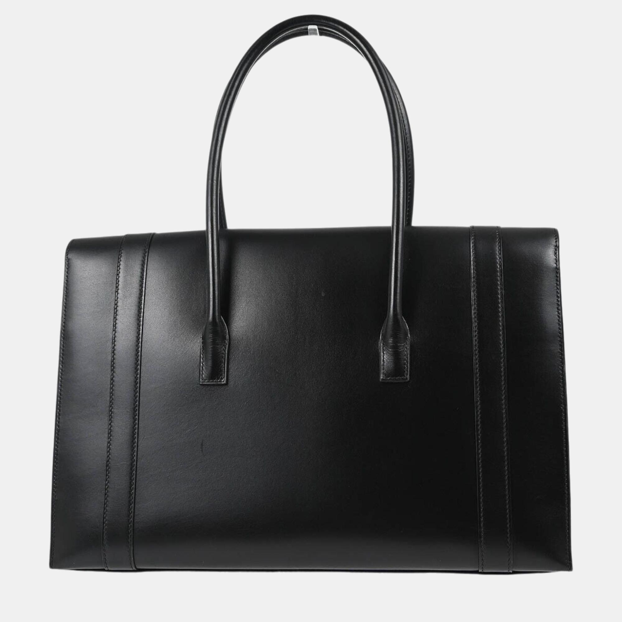 Hermes Black Box Calf Fjord Drag 2 37 Handbag