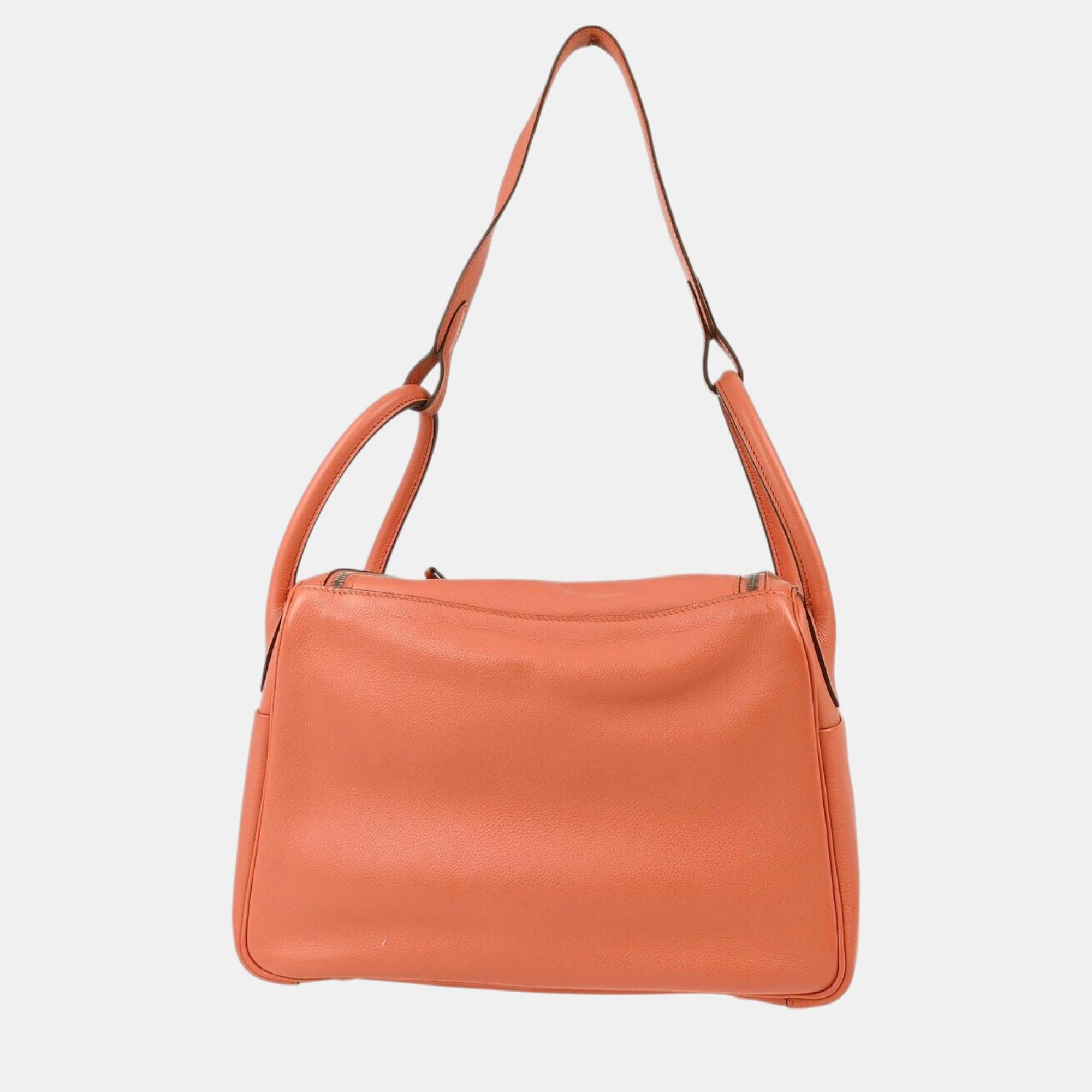 Hermes Pink Negonda Lindy 30 Shoulder Bag