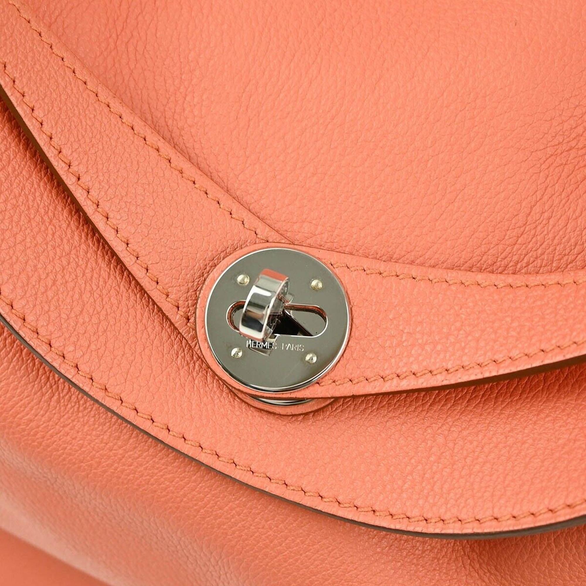 Hermes Pink Negonda Lindy 30 Shoulder Bag