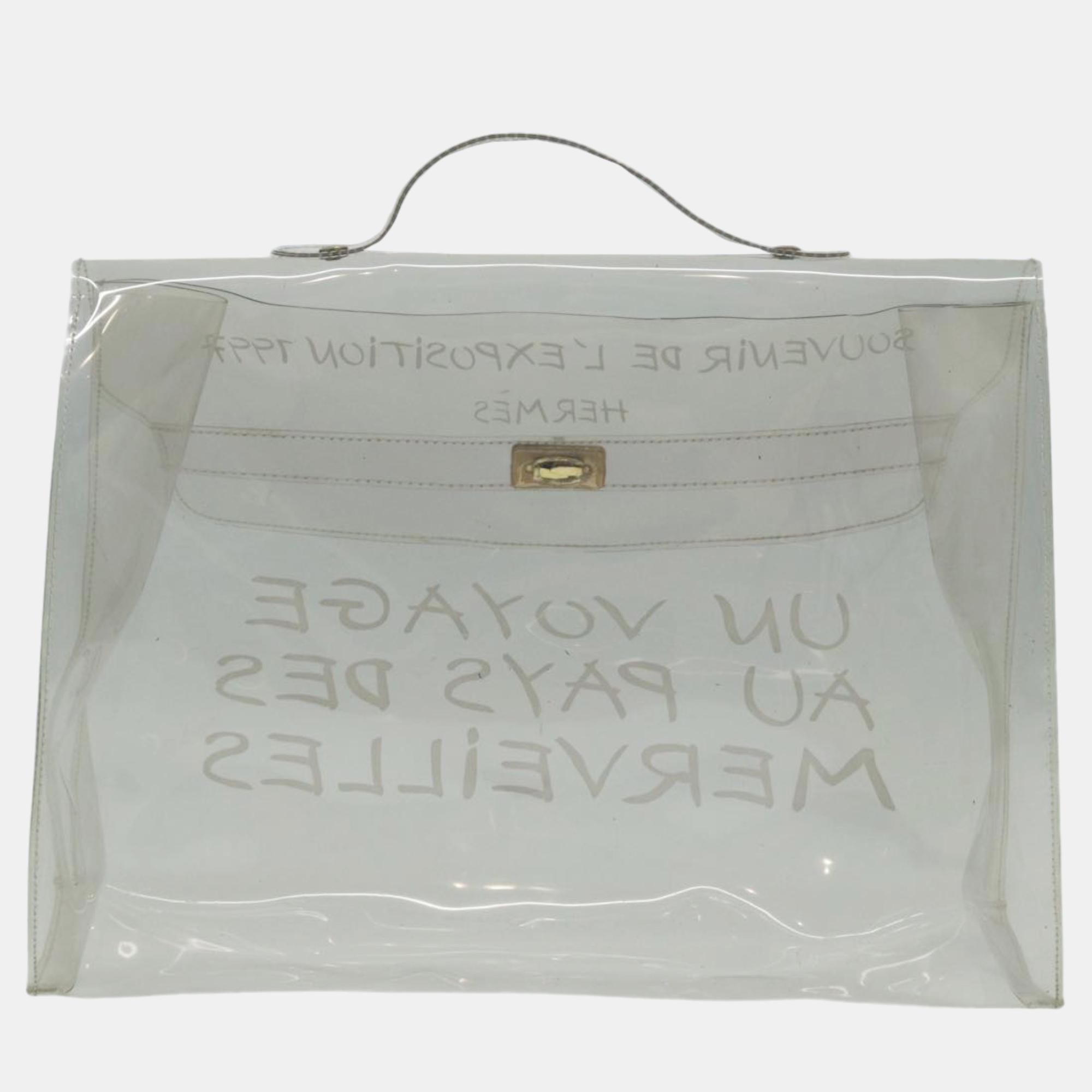 Hermes Kelly Transparent Vinyl Handbag