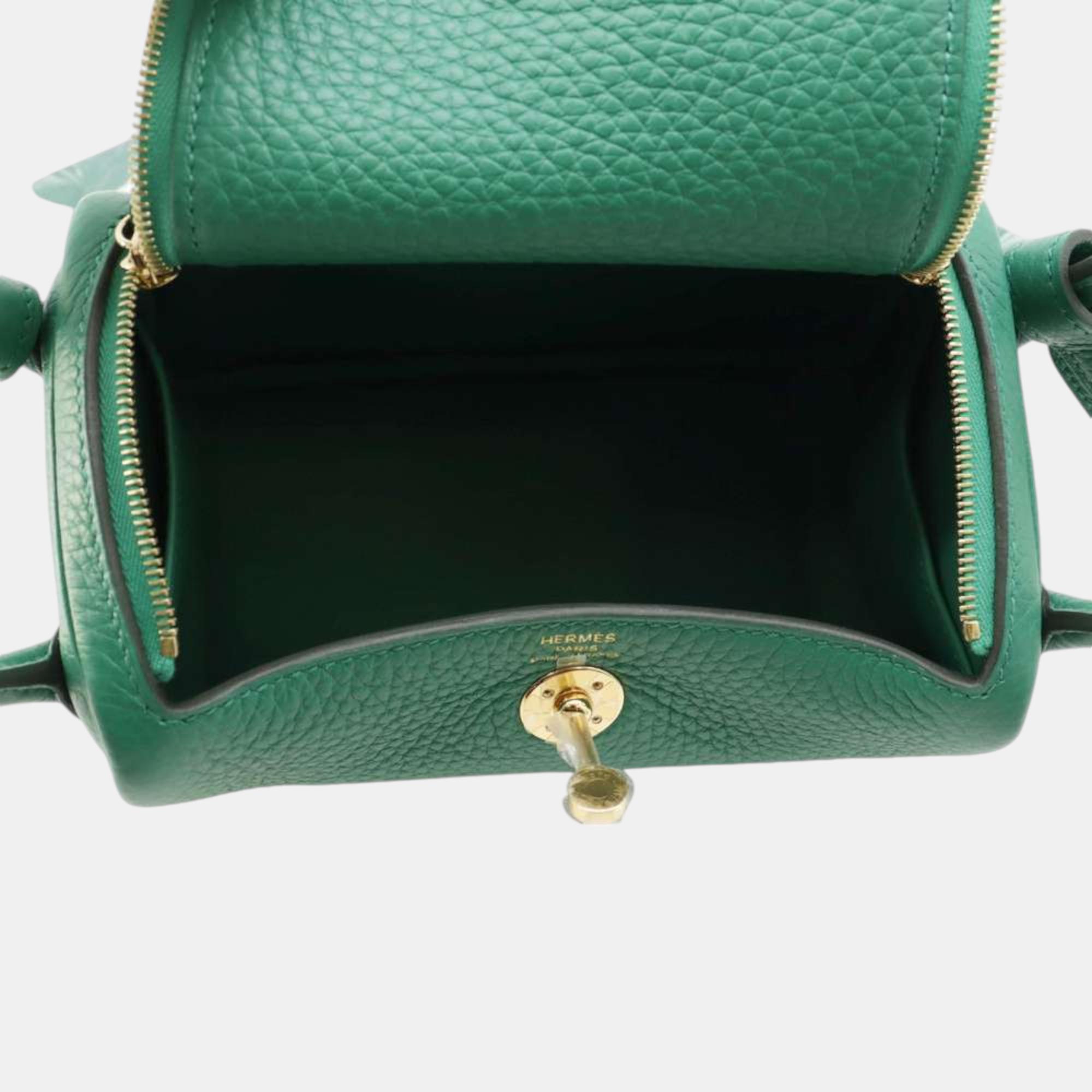 Hermes Lindy Vert Vertigo Taurillon Clemence Size Mini