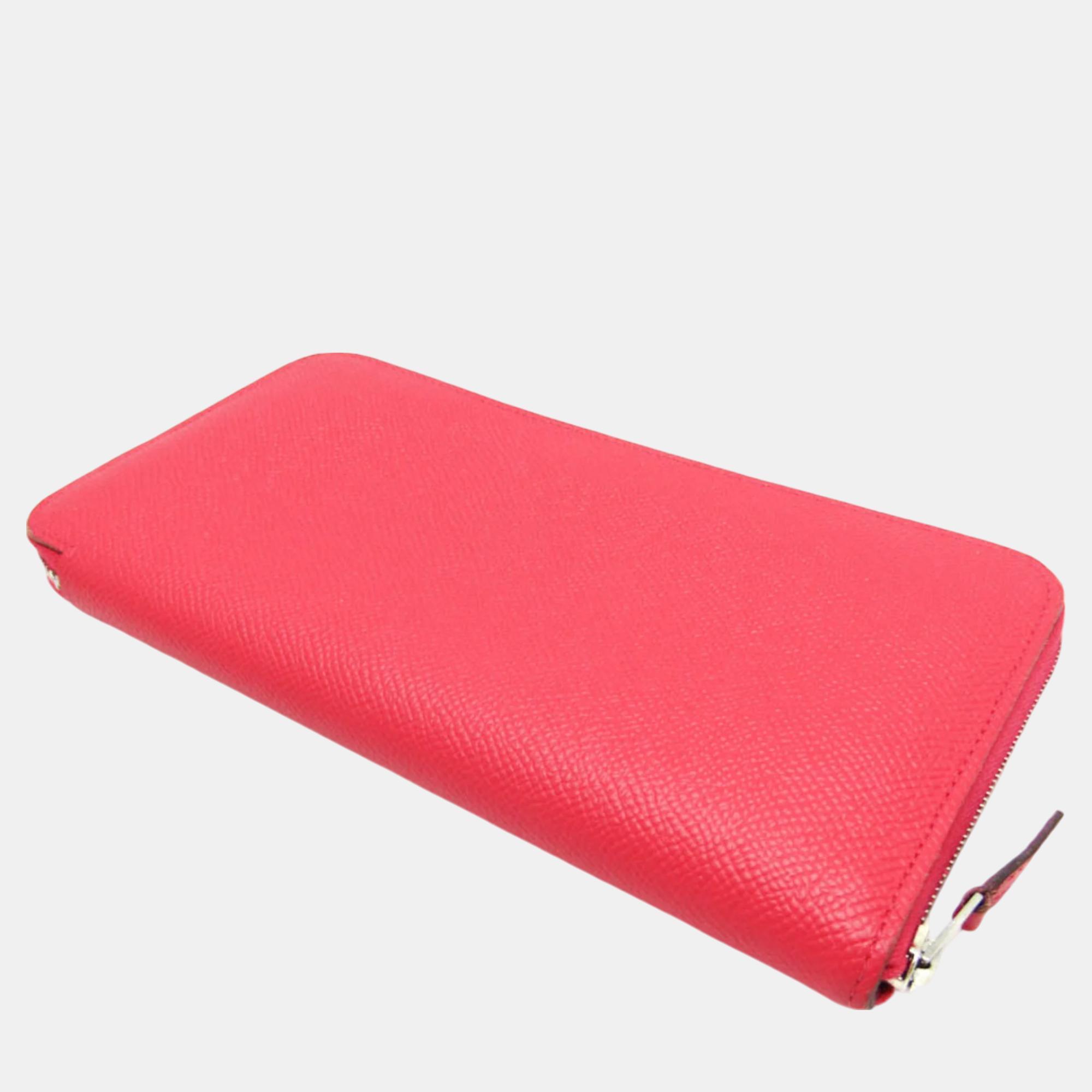 Hermes Pink Asap Long Epsom Leather Long Wallet