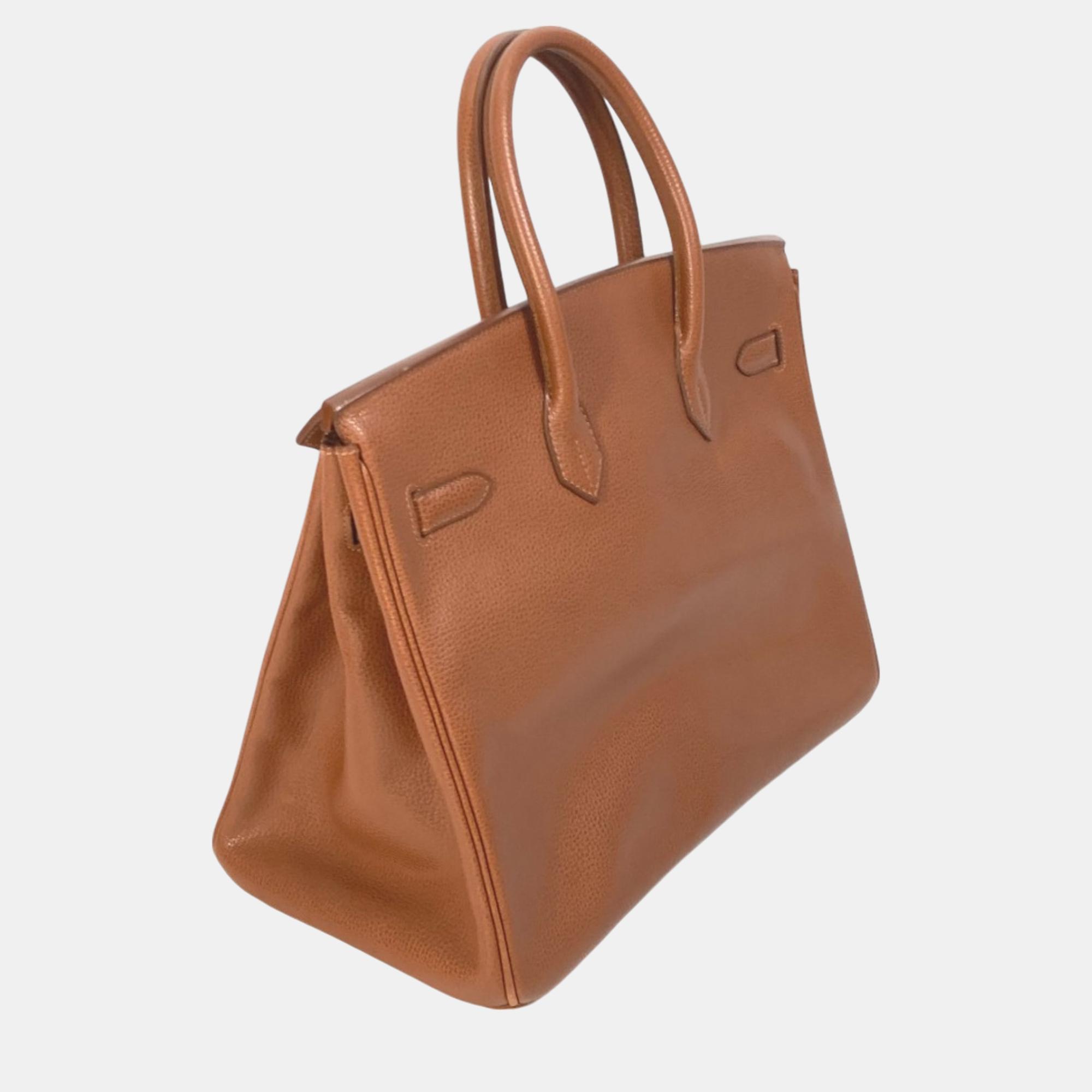 Hermes Noisette Brown Turn Lock Bag