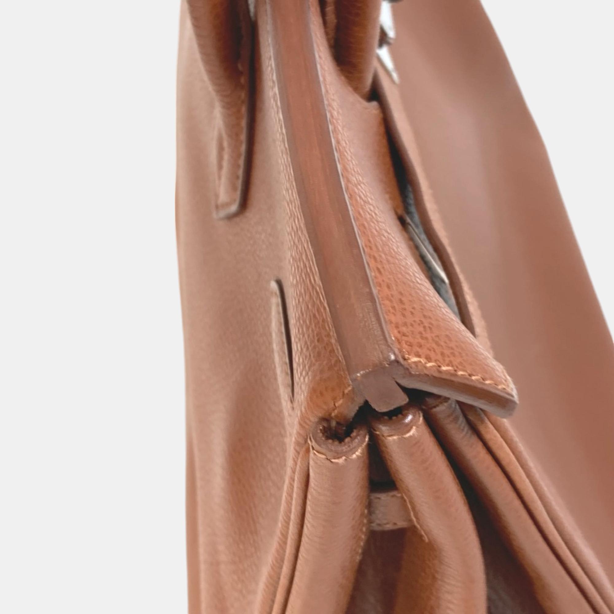 Hermes Noisette Brown Turn Lock Bag