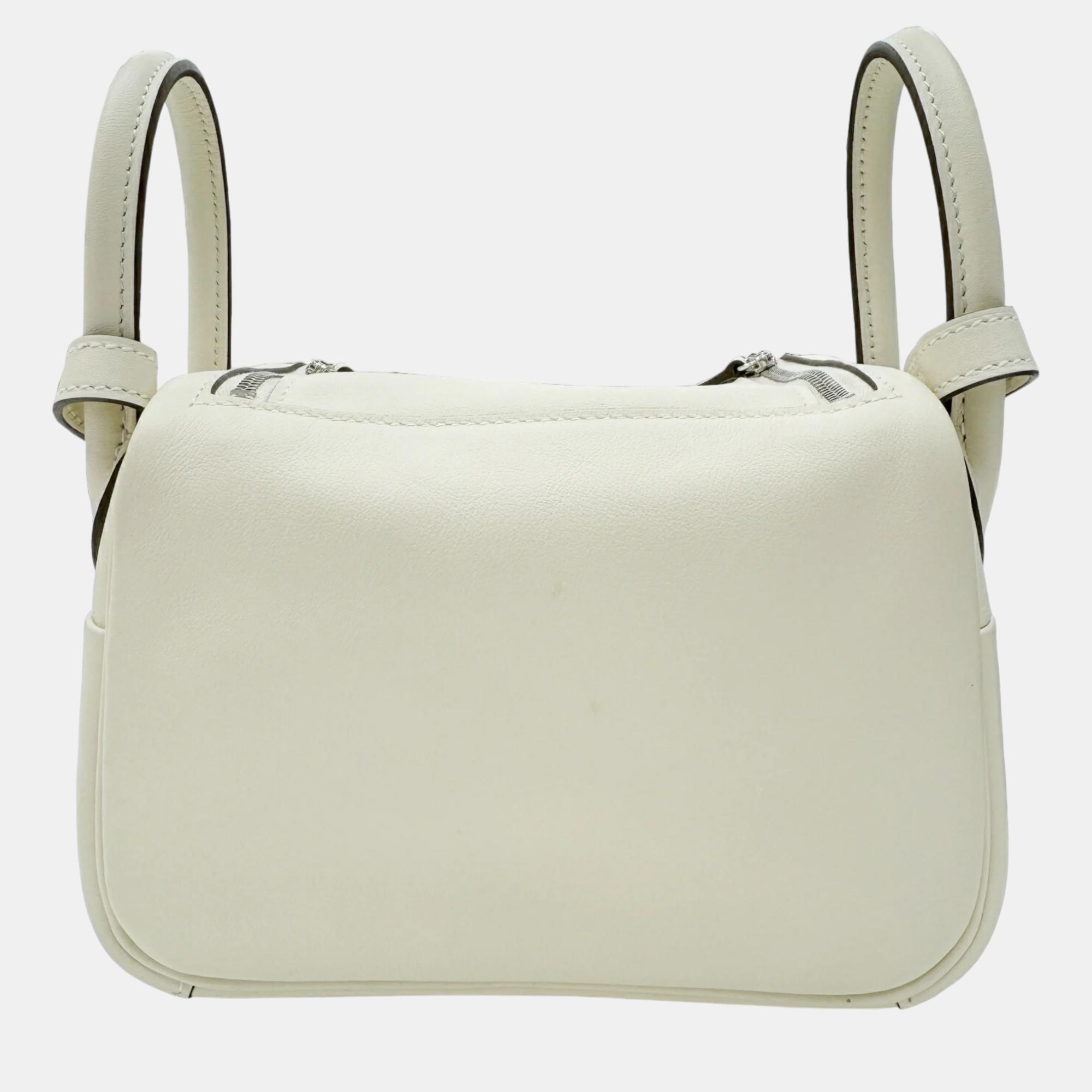 Hermes Ivory Lindy Verso Swift Nata Sesame Mini Bag