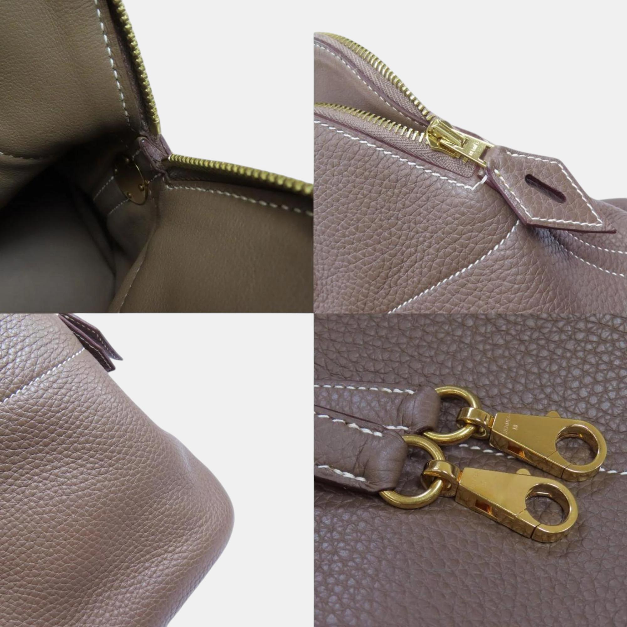 Hermes Taurillon Bolide 31 Etoupe Handbag