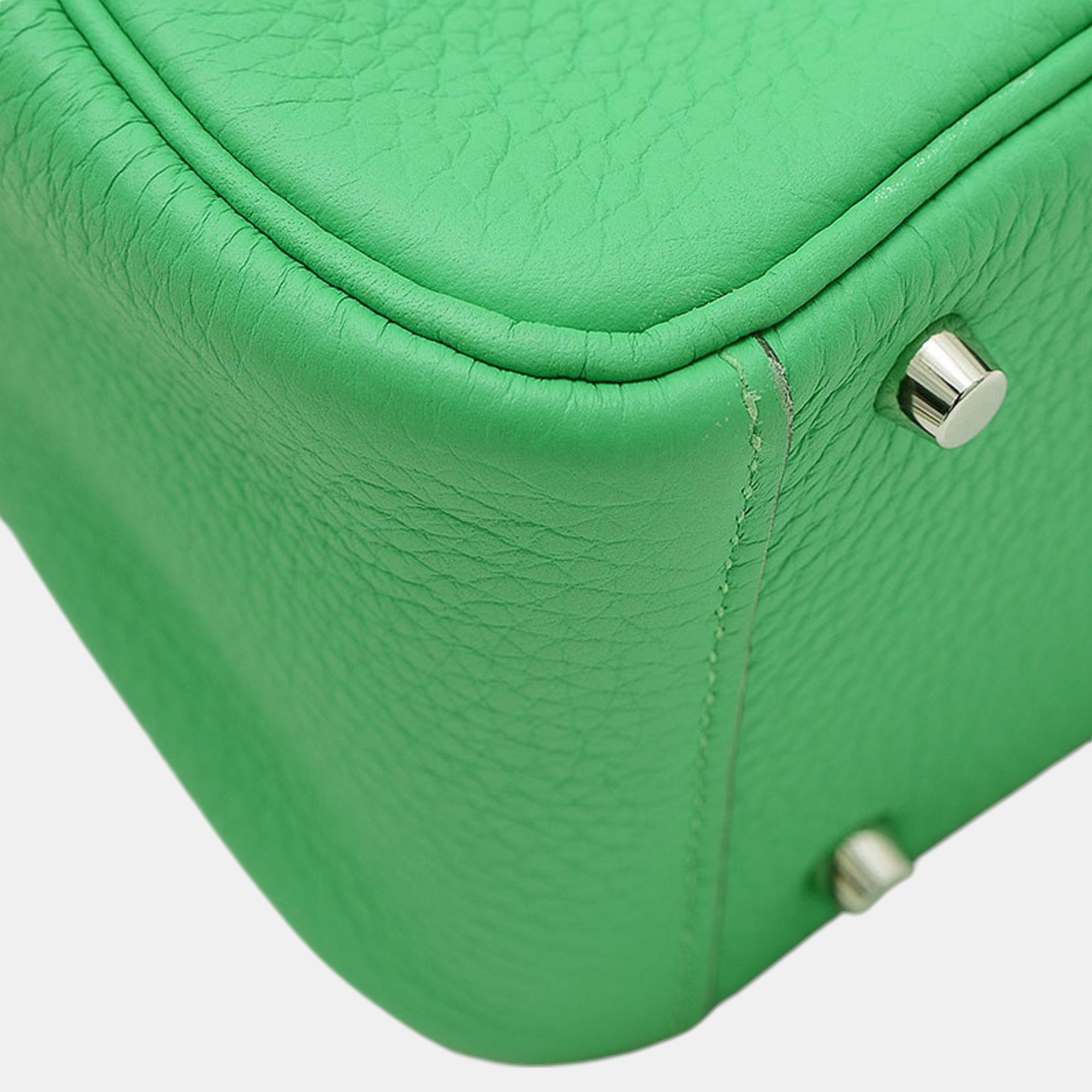 Hermes Vert Comic Taurillon Lindy Shoulder Bag