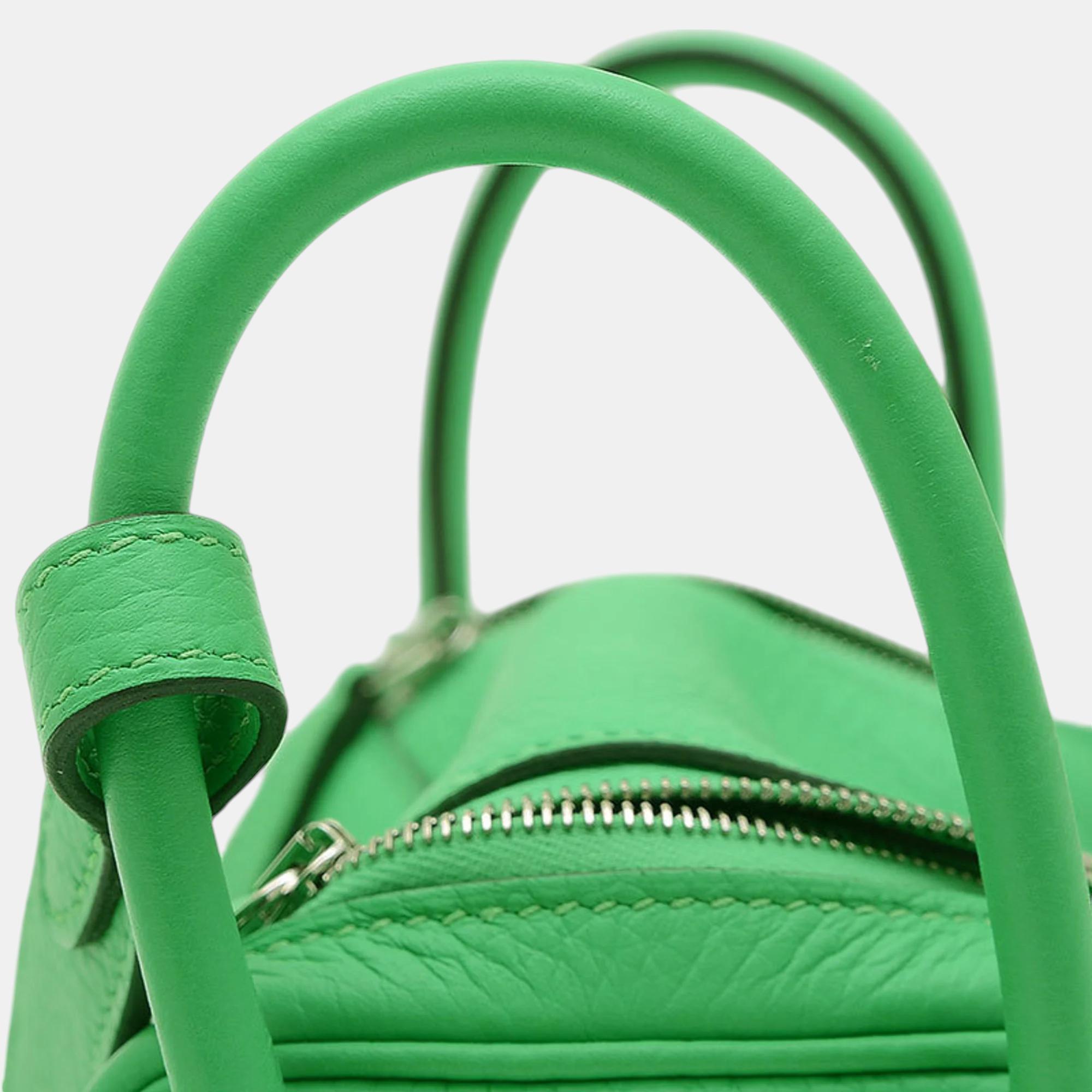 Hermes Vert Comic Taurillon Lindy Shoulder Bag