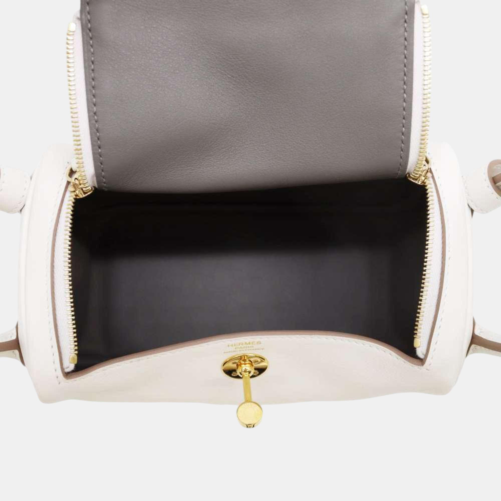 Hermes Lindy Verso Gris Pale Grimeyer Swift Shoulder Bag