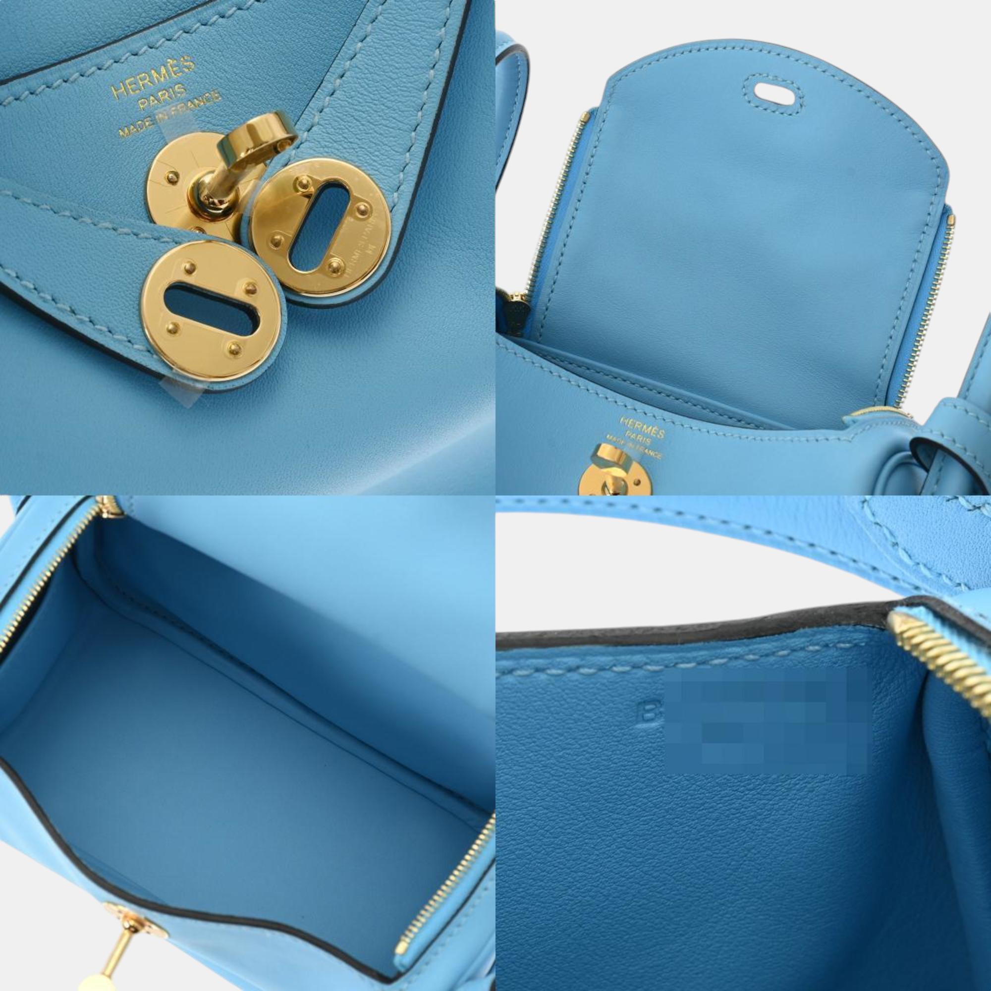 Hermes Lindy Celeste Swift Leather Bag