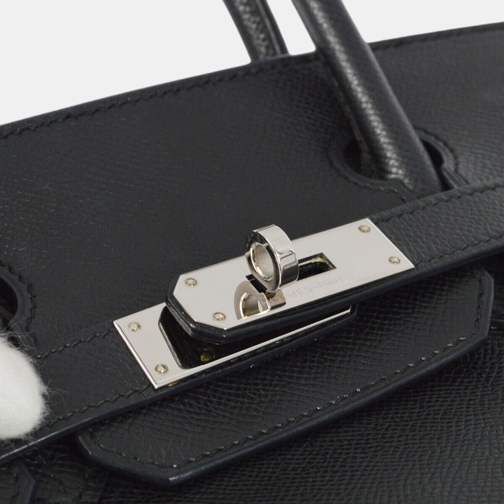 Hermes Black Epsom Birkin 30 Handbag