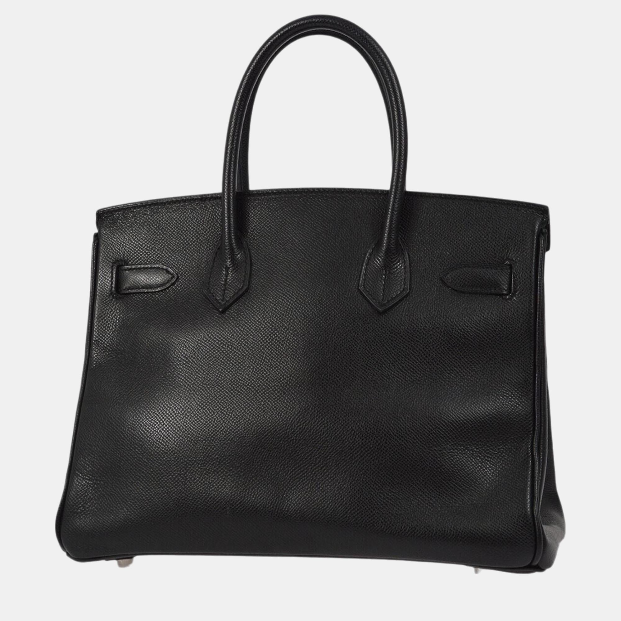 Hermes Black Epsom Birkin 30 Handbag