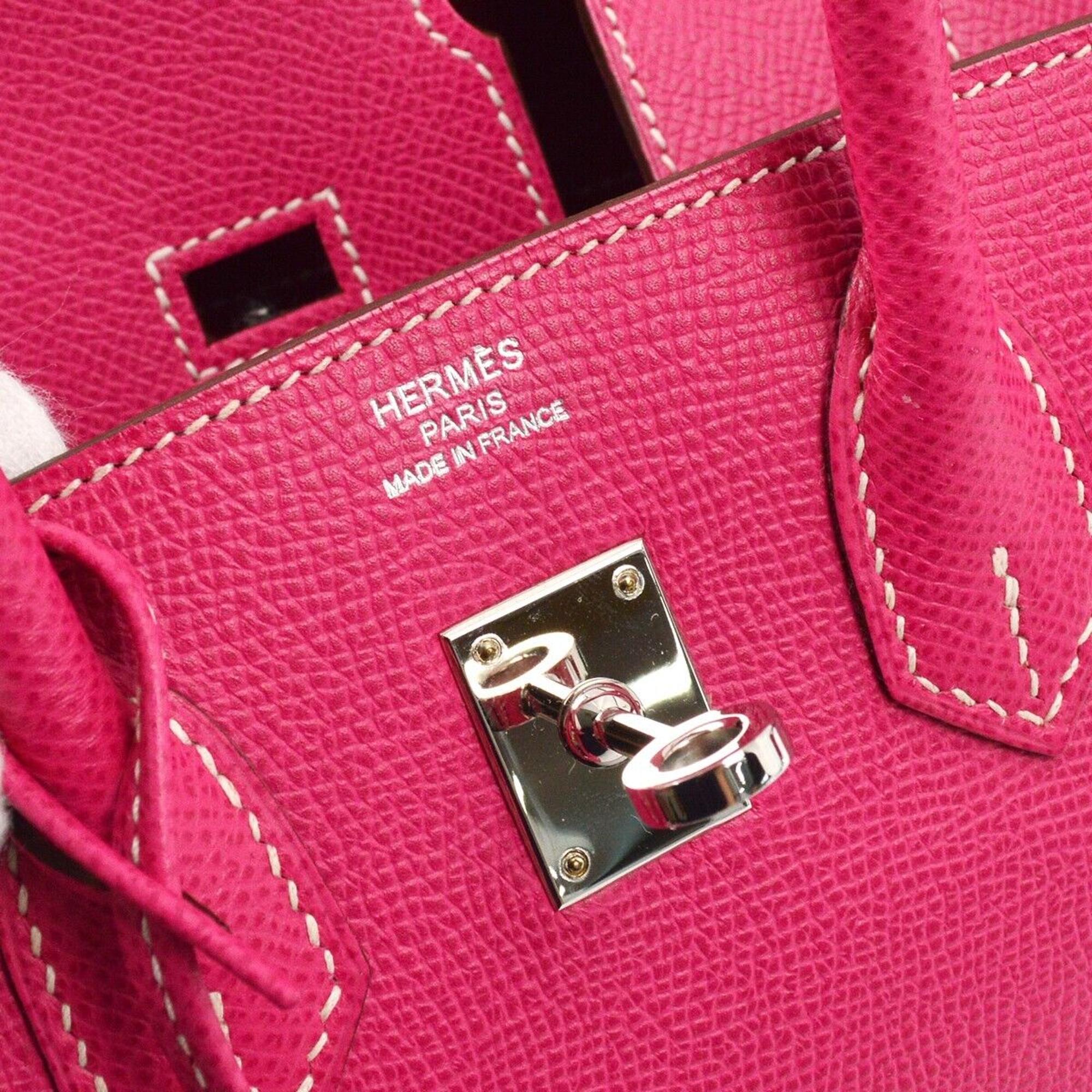 Hermes Rose Tyrien Epsom Birkin 25 Handbag