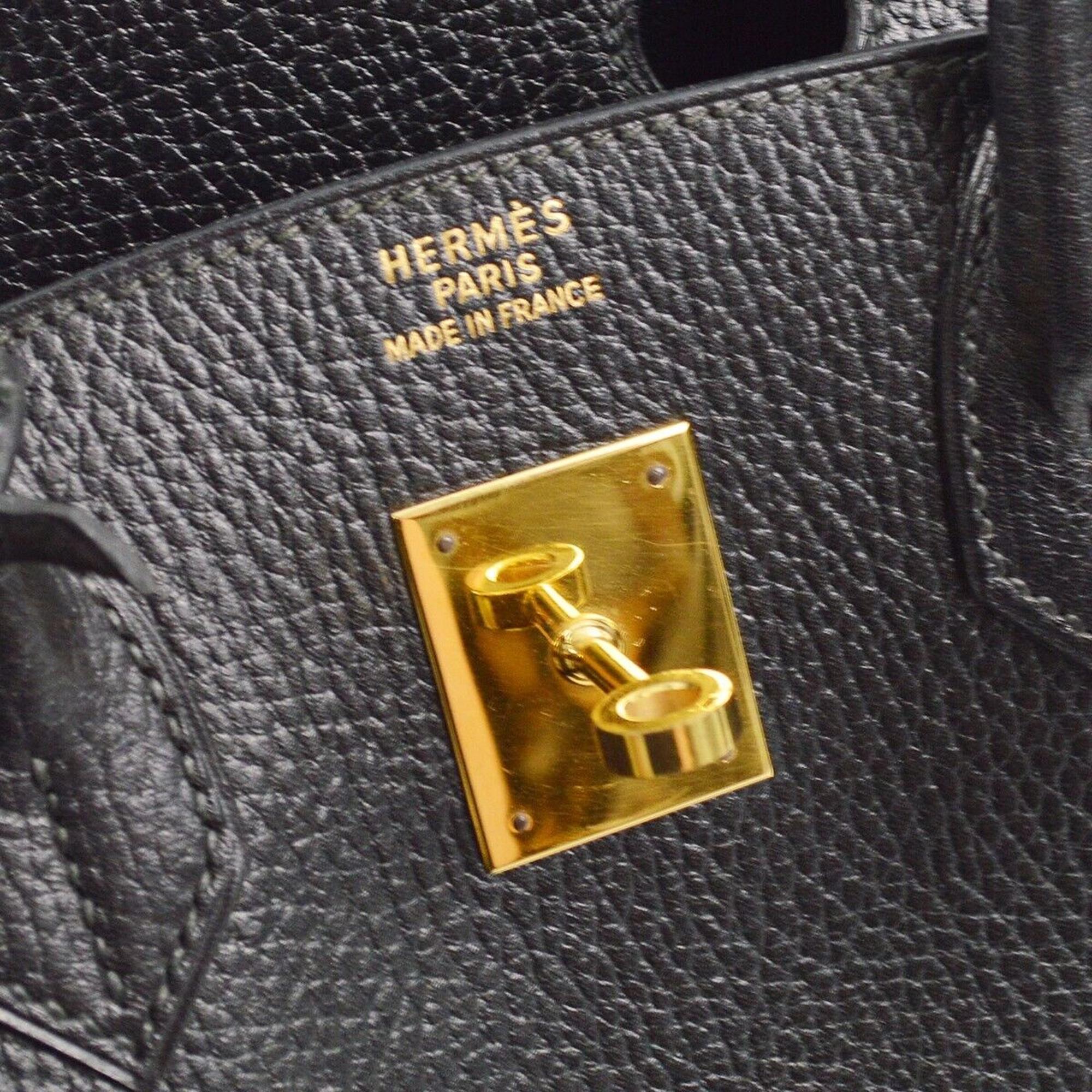 Hermes Black Ardennes Birkin 30 Handbag