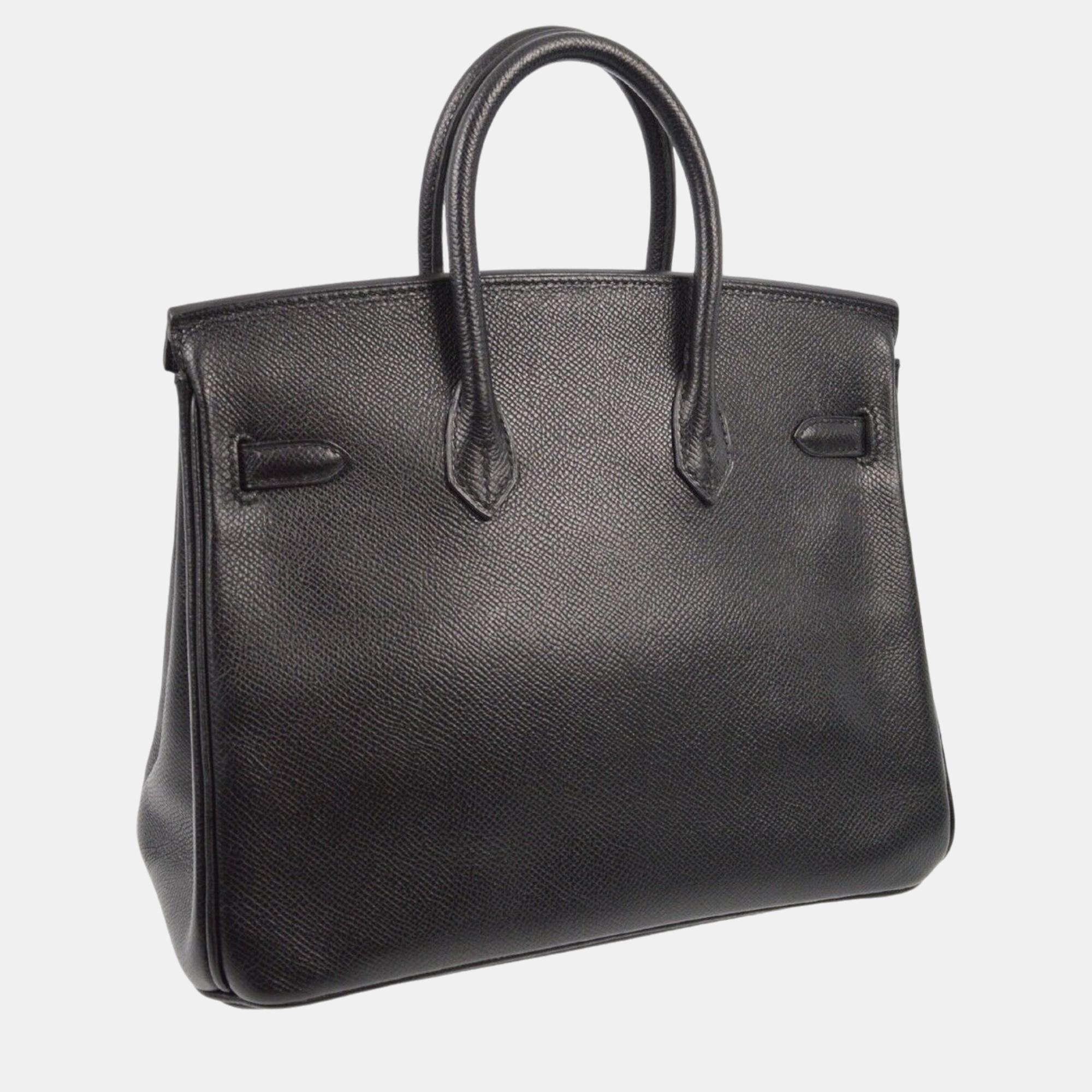 Hermes Black Epsom Birkin 25 Handbag