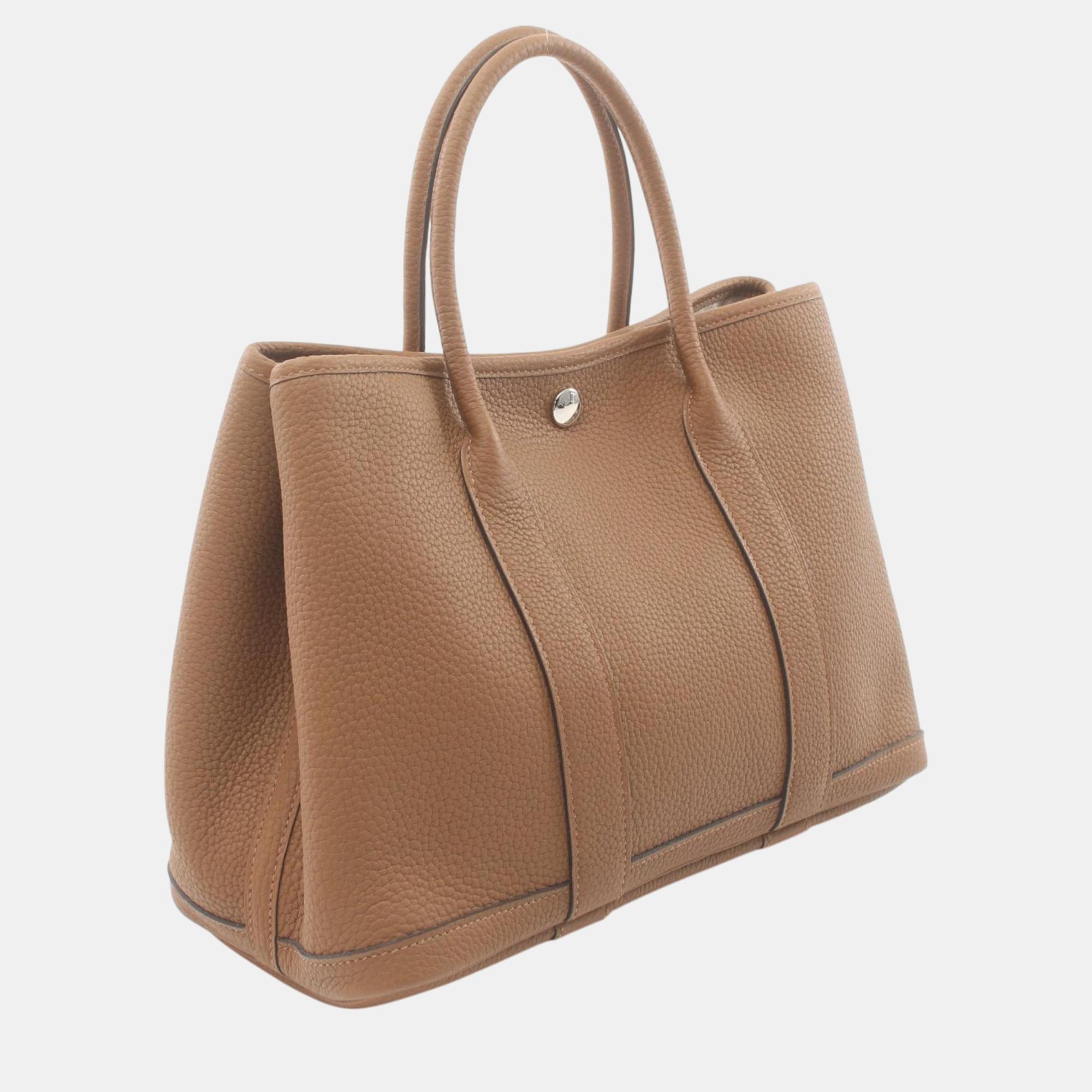 Hermes Garden Party TPM Tote Bag Brown