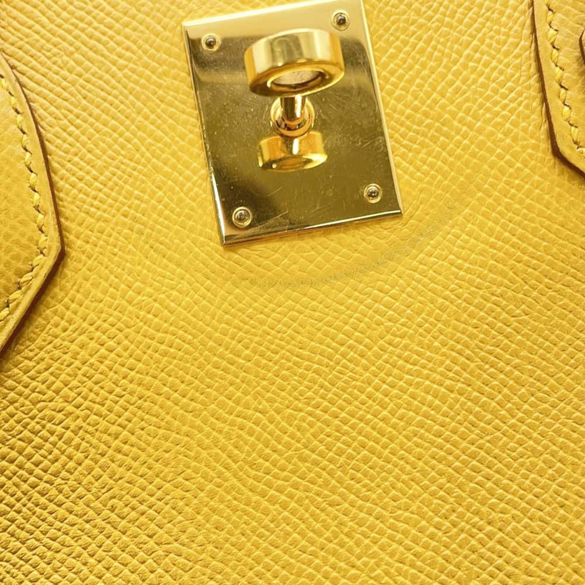 Hermes Yellow Cushvel Birkin 35 Handbag