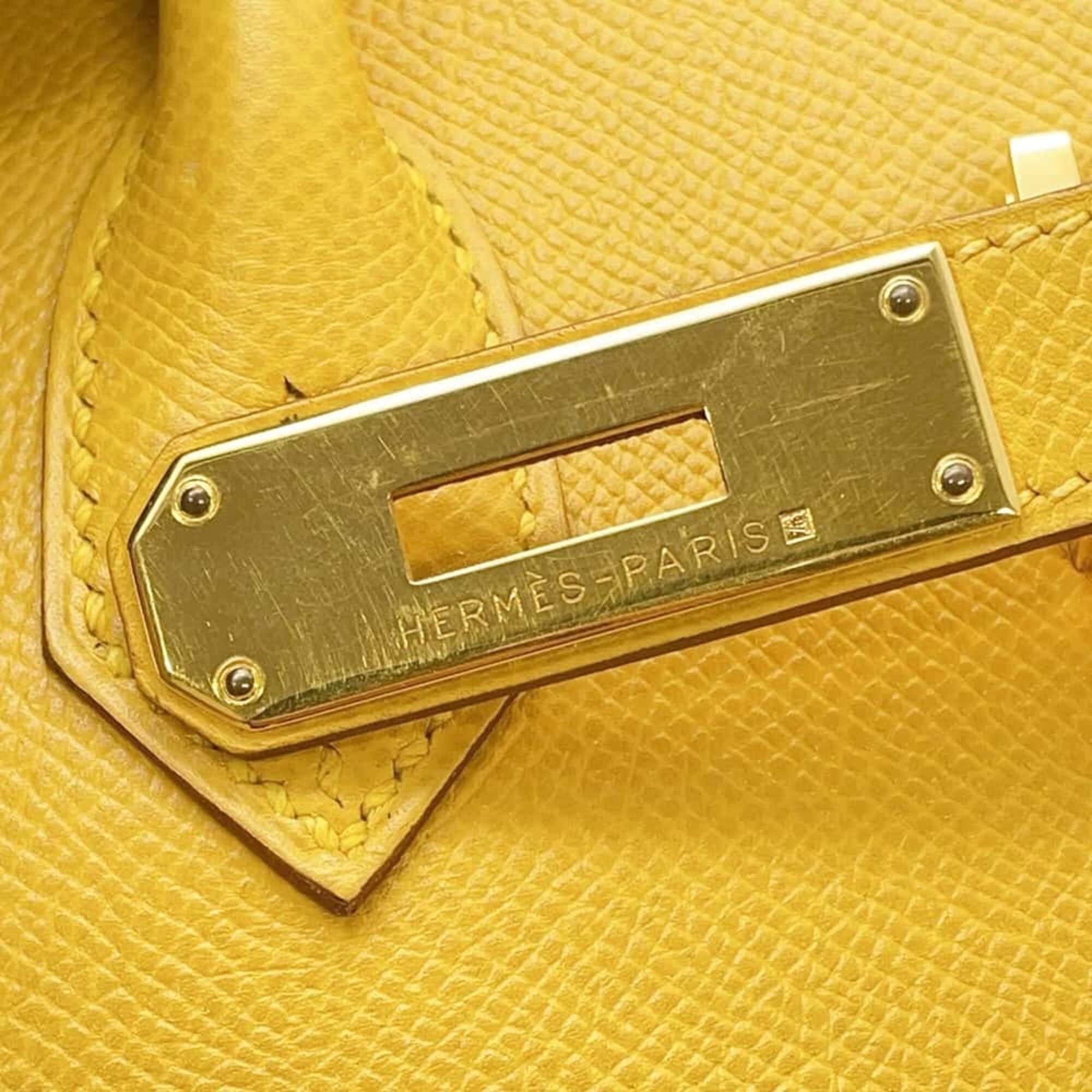 Hermes Yellow Cushvel Birkin 35 Handbag