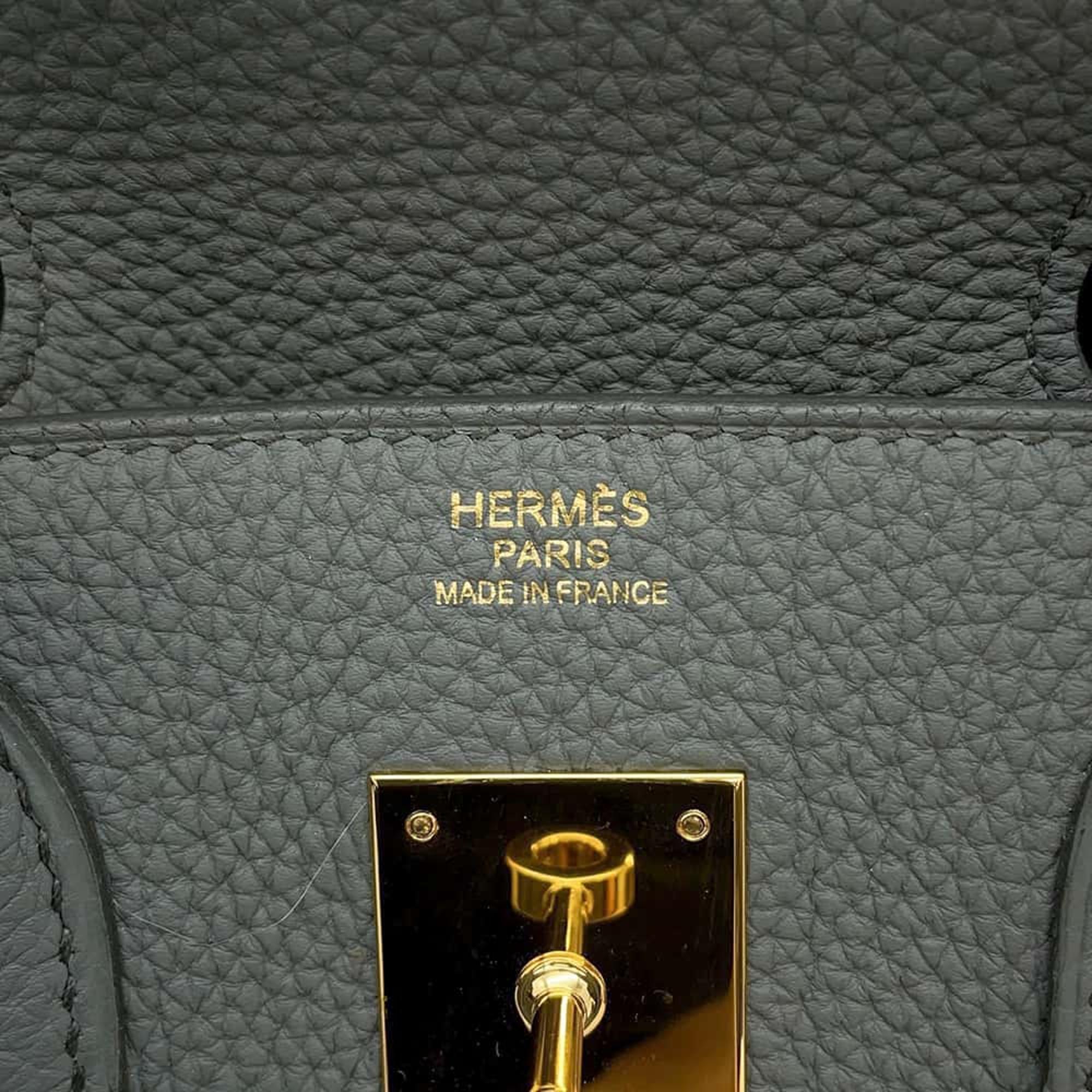 Hermes Vert Amand Togo Leather Birkin Bag Size 30