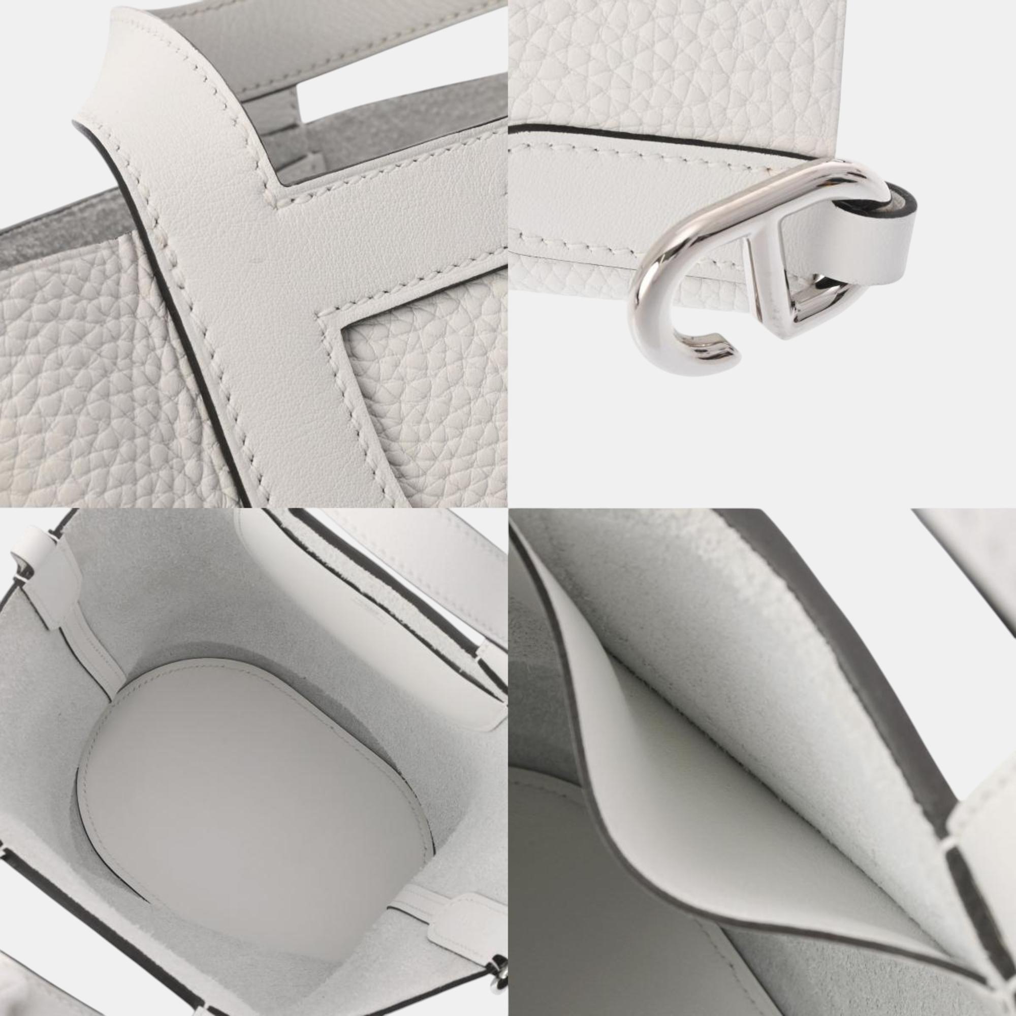 Hermes New White Taurillon Clece/Swift Leather In The Loop 18 Handbag