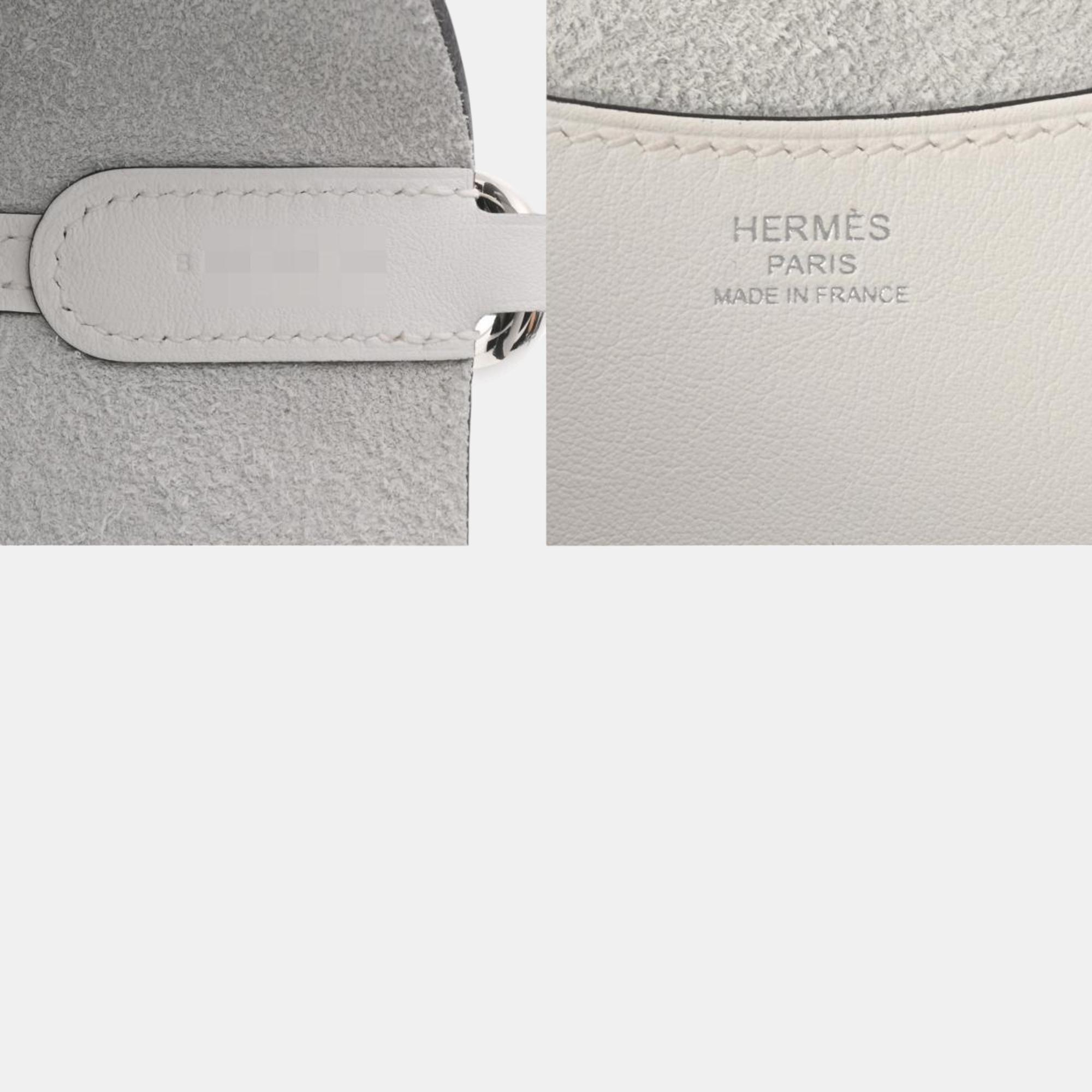 Hermes New White Taurillon Clece/Swift Leather In The Loop 18 Handbag