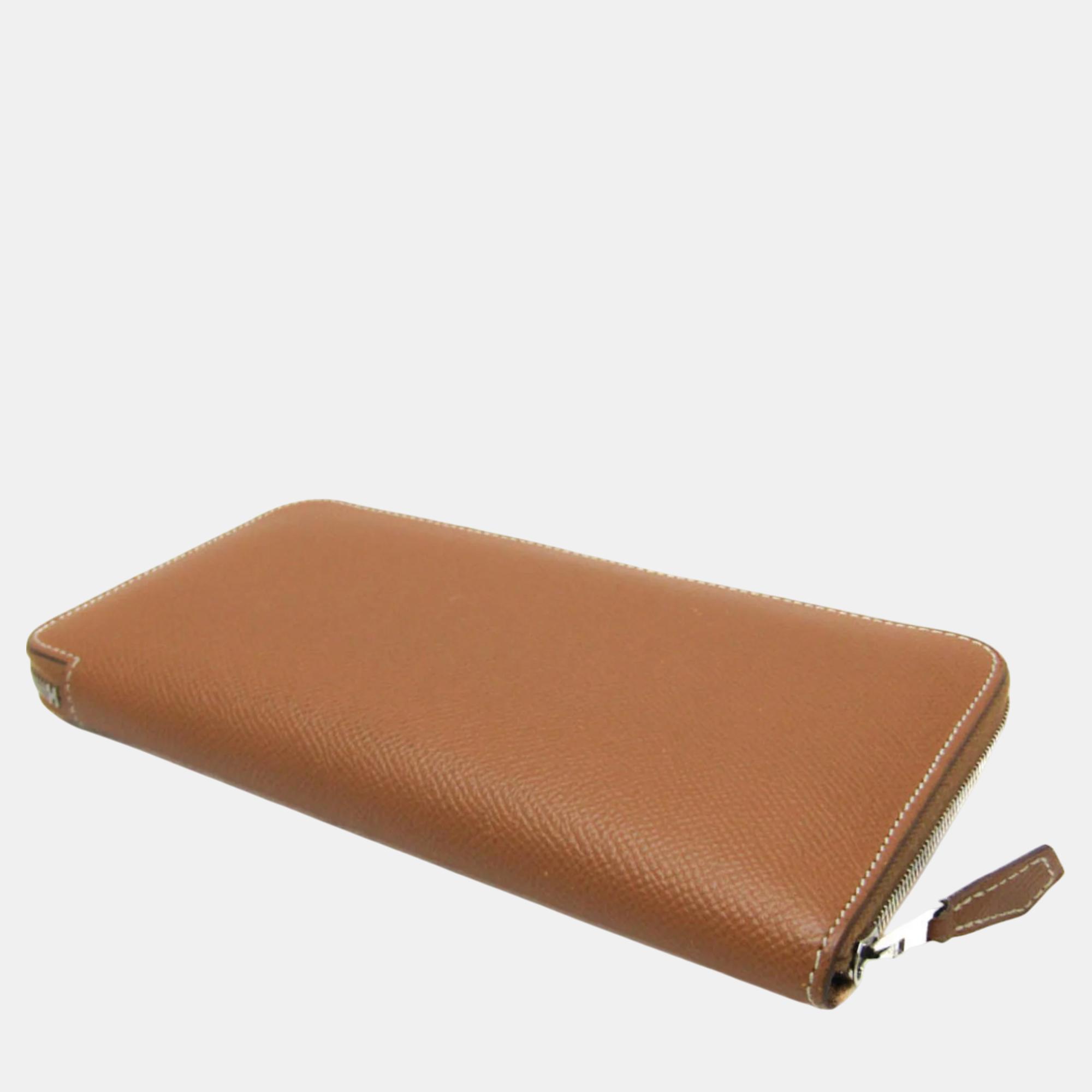 Hermes Brown Asap Long Epsom Leather Long Wallet