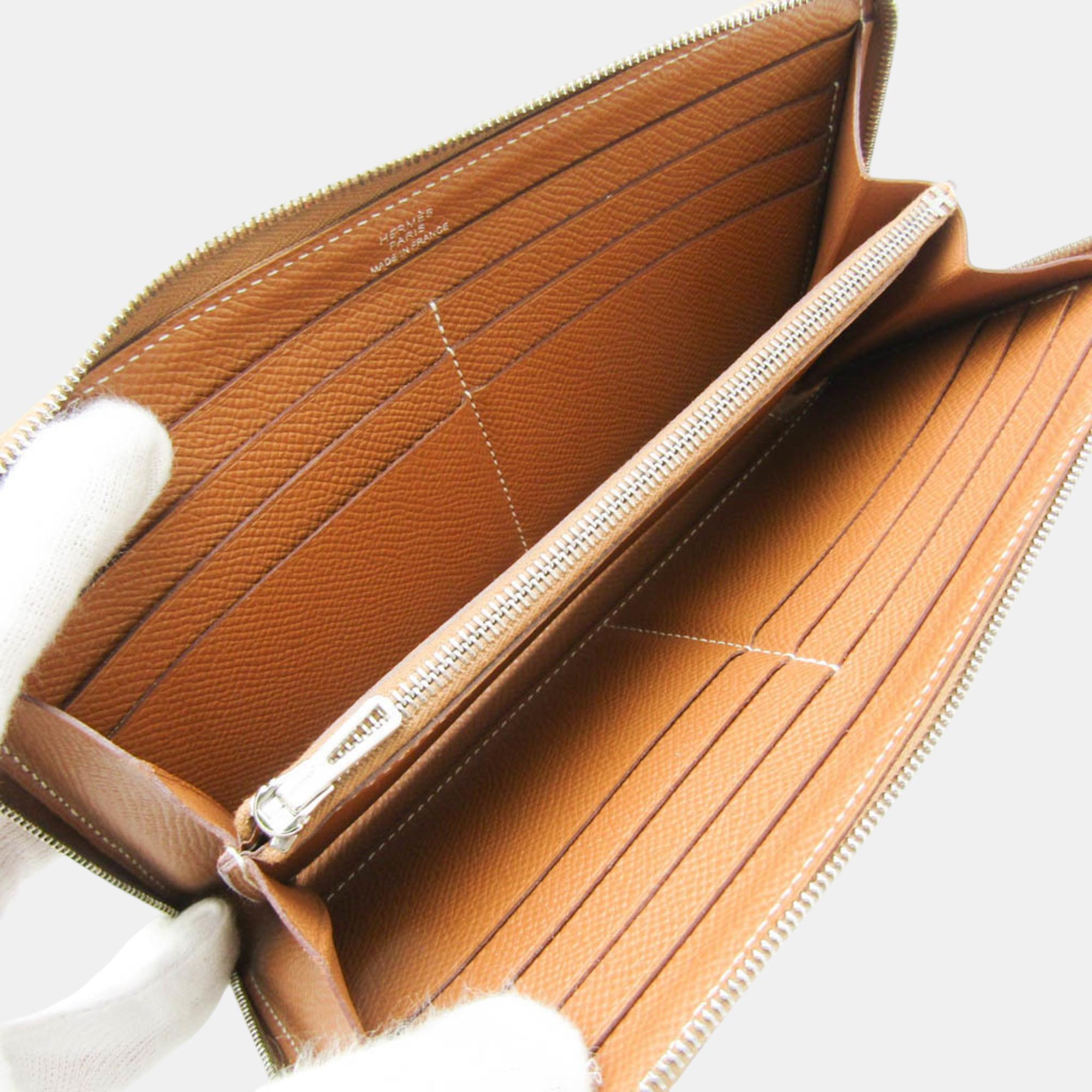 Hermes Brown Asap Long Epsom Leather Long Wallet