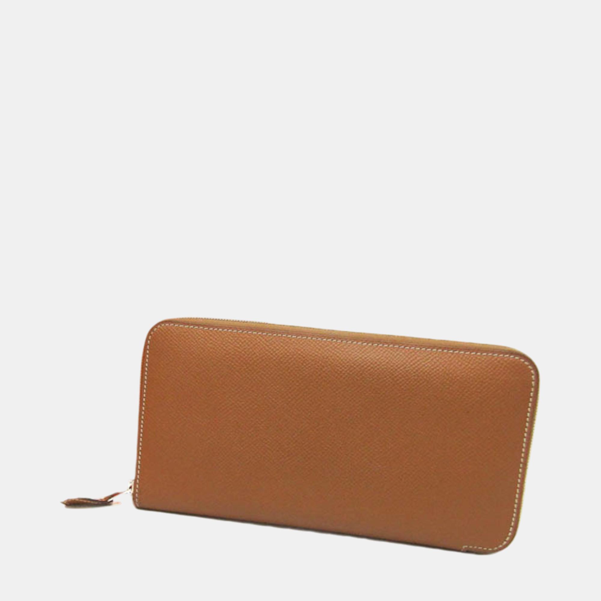 Hermes Brown Asap Long Epsom Leather Long Wallet