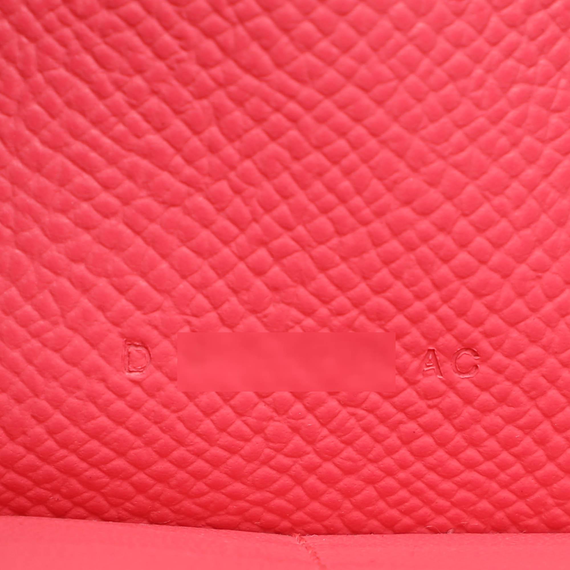 Hermes Rose Lipstick Epsom Leather Kelly Classic Wallet