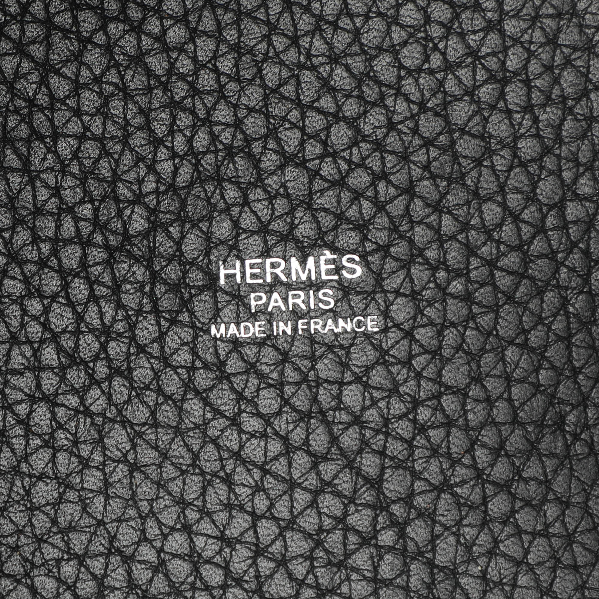 Hermes Black Togo Leather Picotin Lock 18 Bag