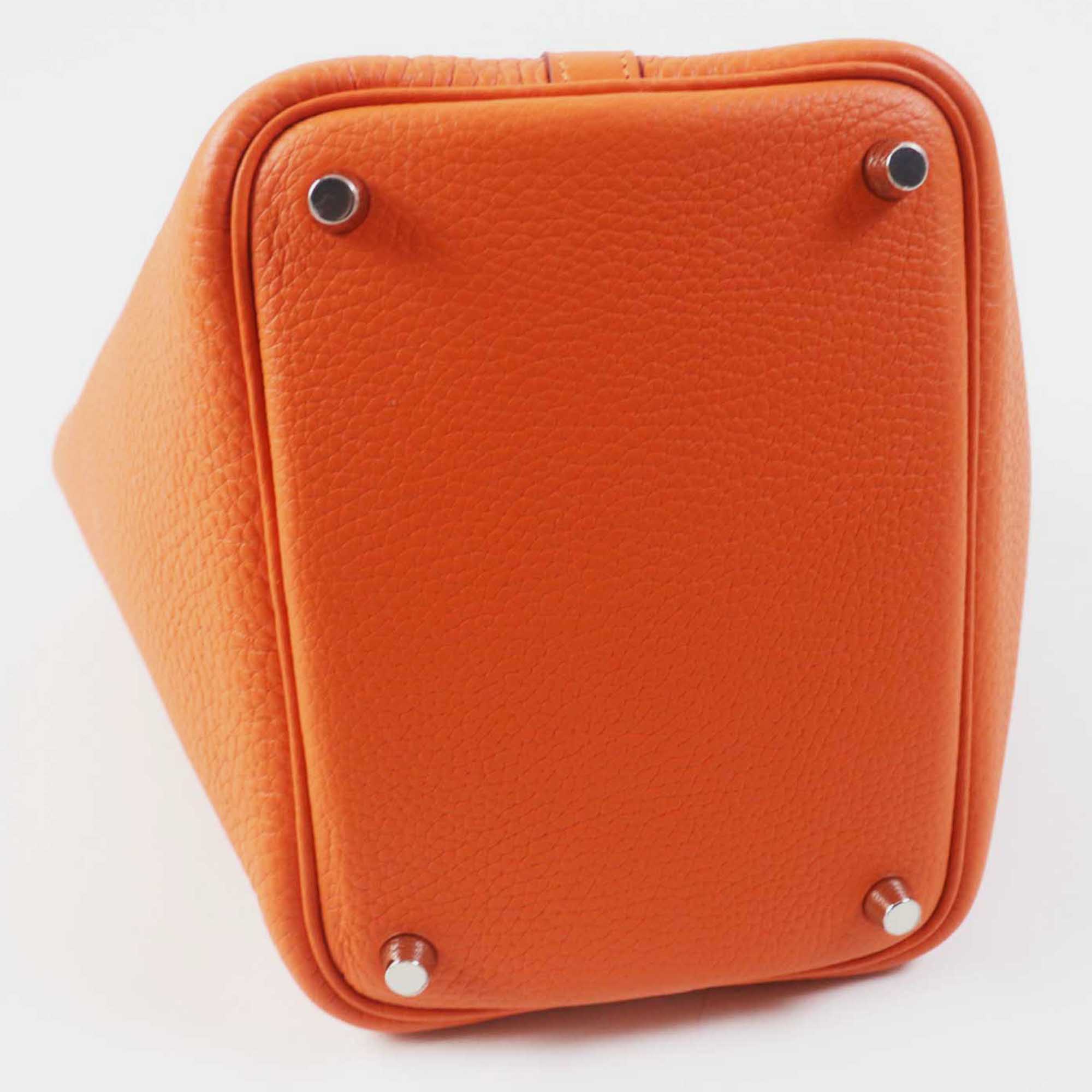 Hermes Orange Picotan Lock Pm Handbag