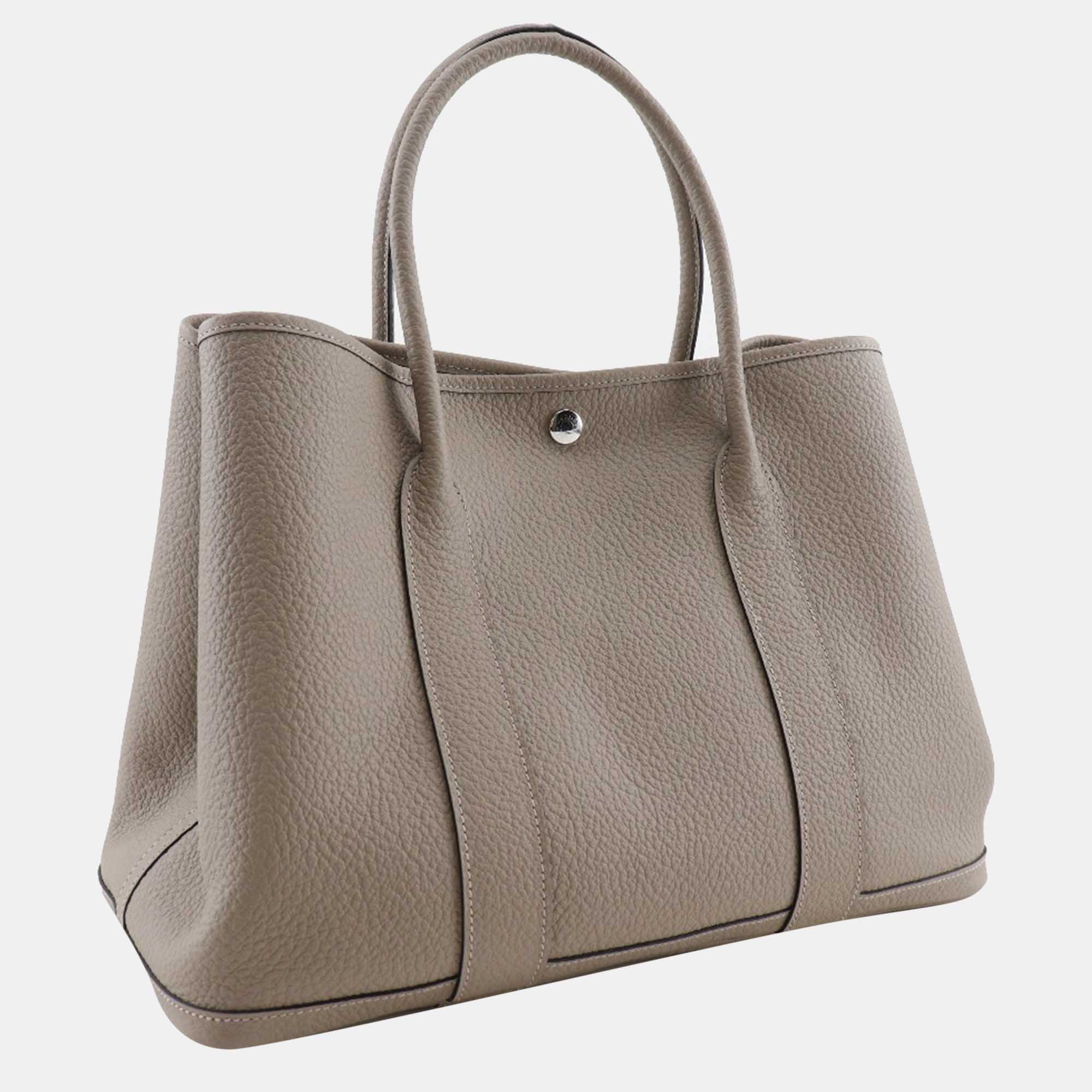 Hermes Grey Garden Party 36 Pm Tote Bag