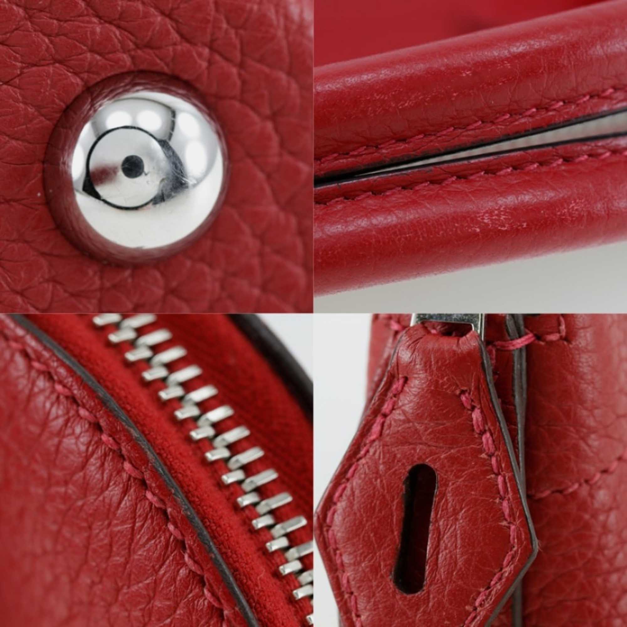 Hermes Rouge Vif Red Leather Bolide 31 Handbag