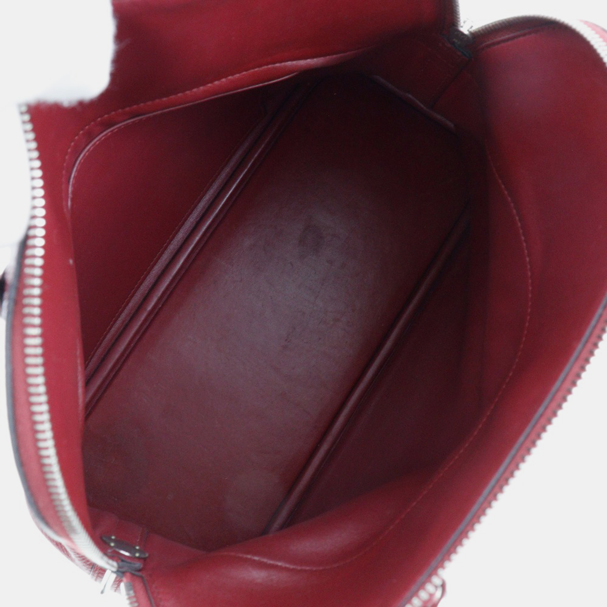 Hermes Rouge Grenat Red Leather Bolide 31 Handbag