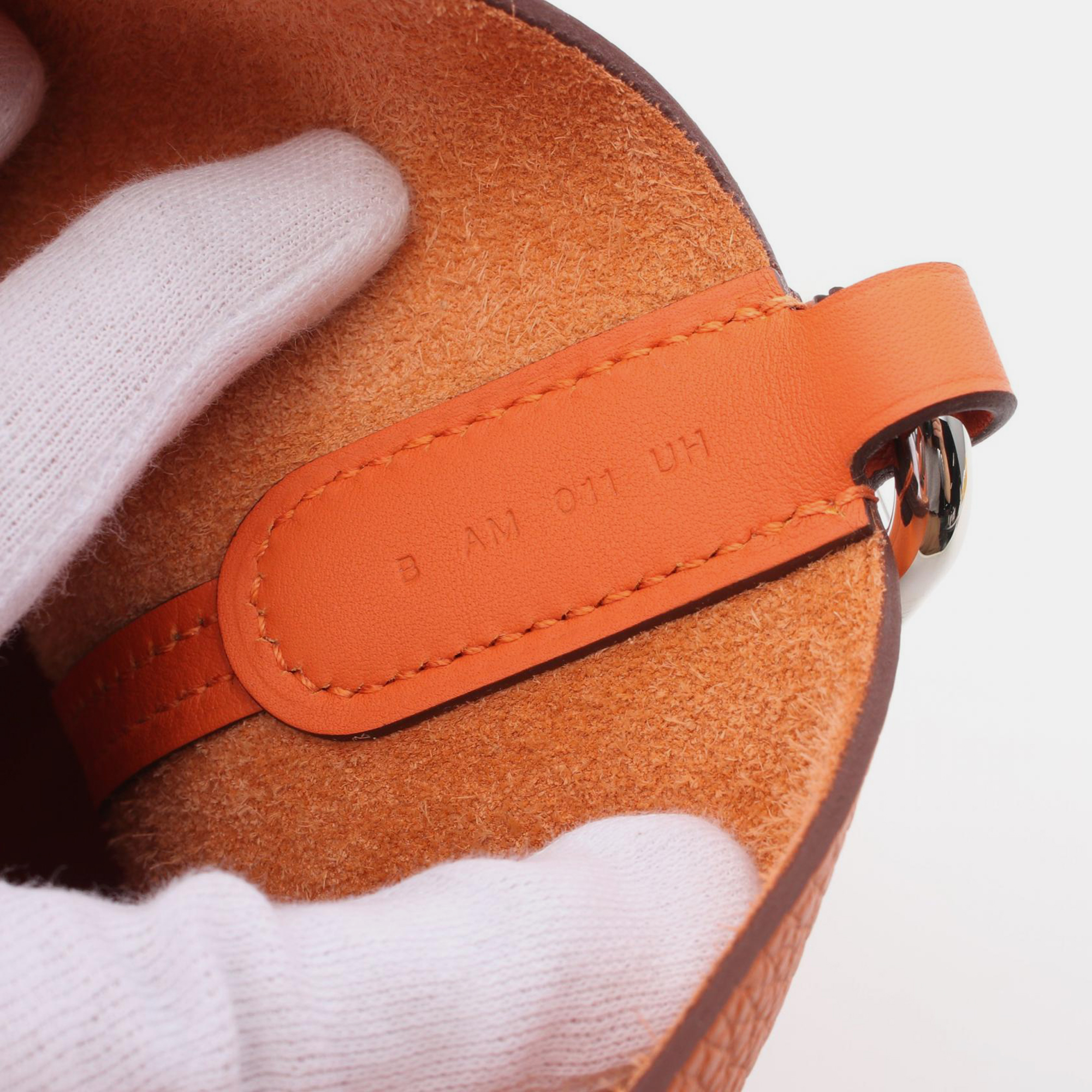 Hermes Orange Leather In The Loop 18 Handbag