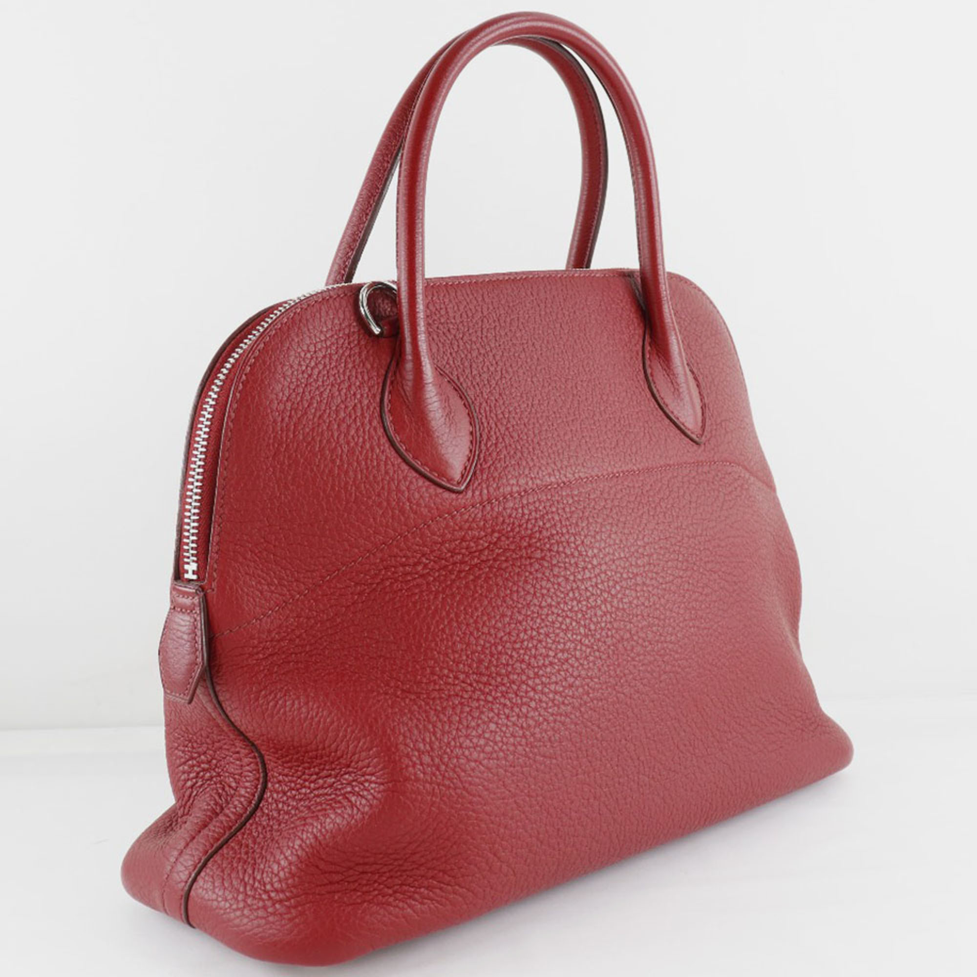 Hermes Rouge Ash Red Leather Bolide 31 Handbag