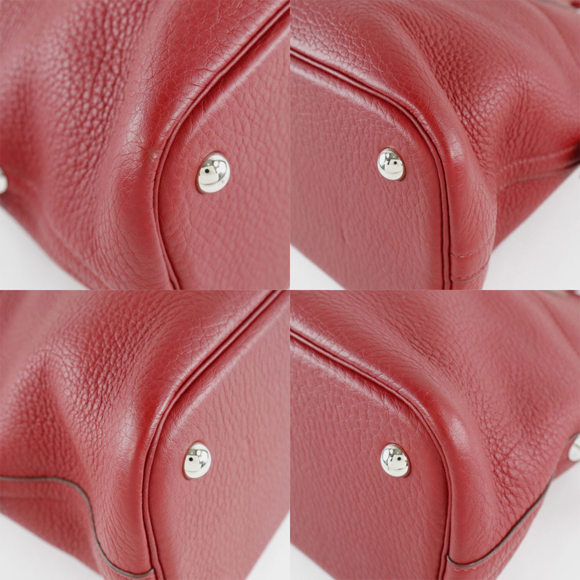 Hermes Rouge Ash Red Leather Bolide 31 Handbag