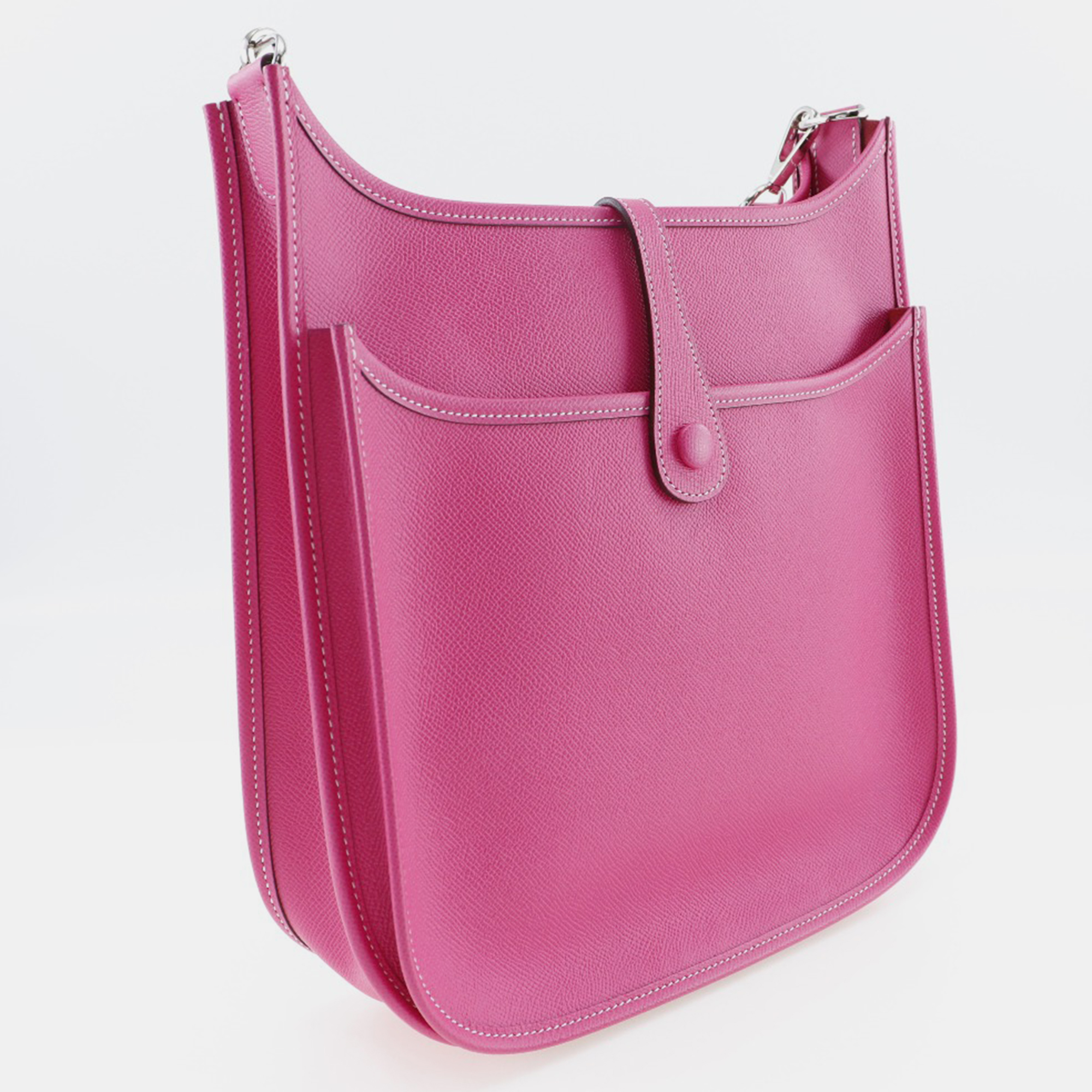 Hermes Pink Leather Evelyne 3Pm Shoulder Bag