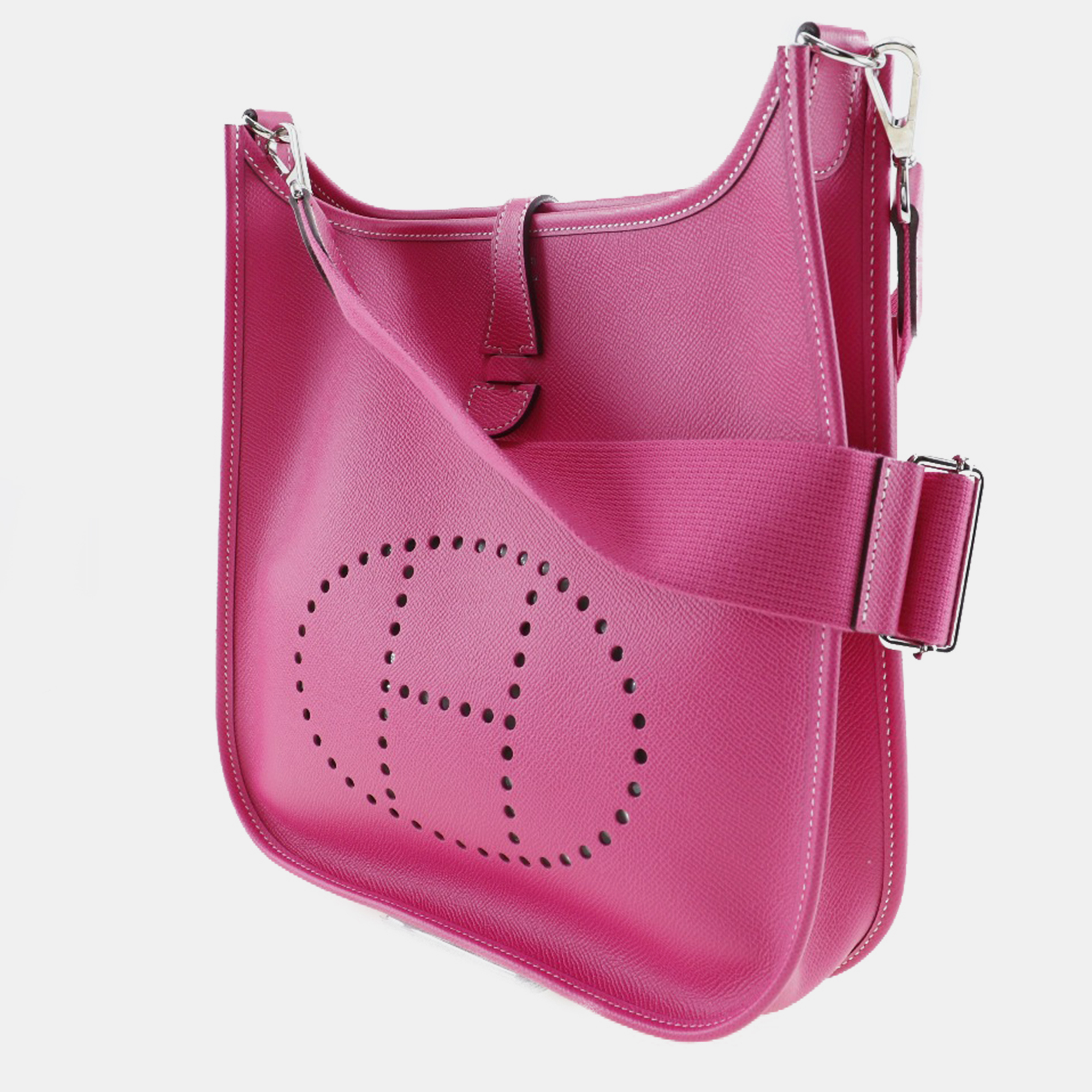 Hermes Pink Leather Evelyne 3Pm Shoulder Bag