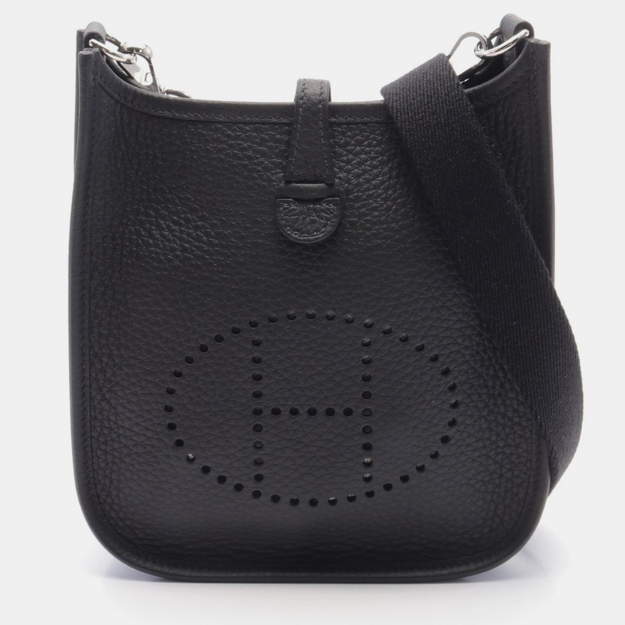 Hermes Black Leather Evelyne Tpm Shoulder Bag